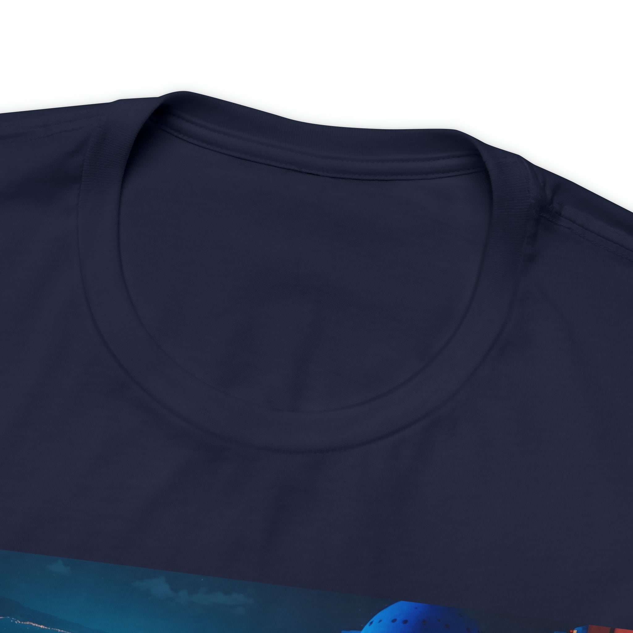 Unisex Jersey Short Sleeve Tee - Oia Blue Domes, Greece
