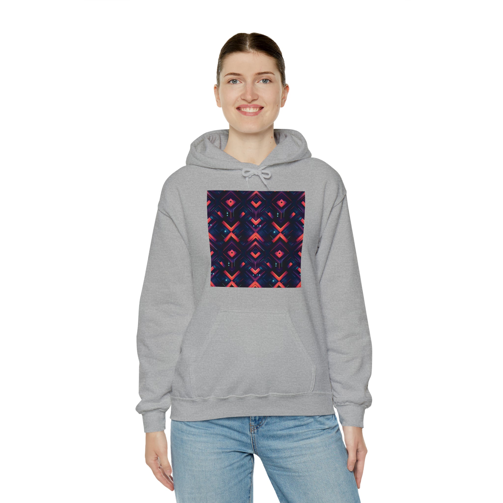 Unisex Heavy Blend™ Hooded Sweatshirt - Abstract Neon Designs 03
