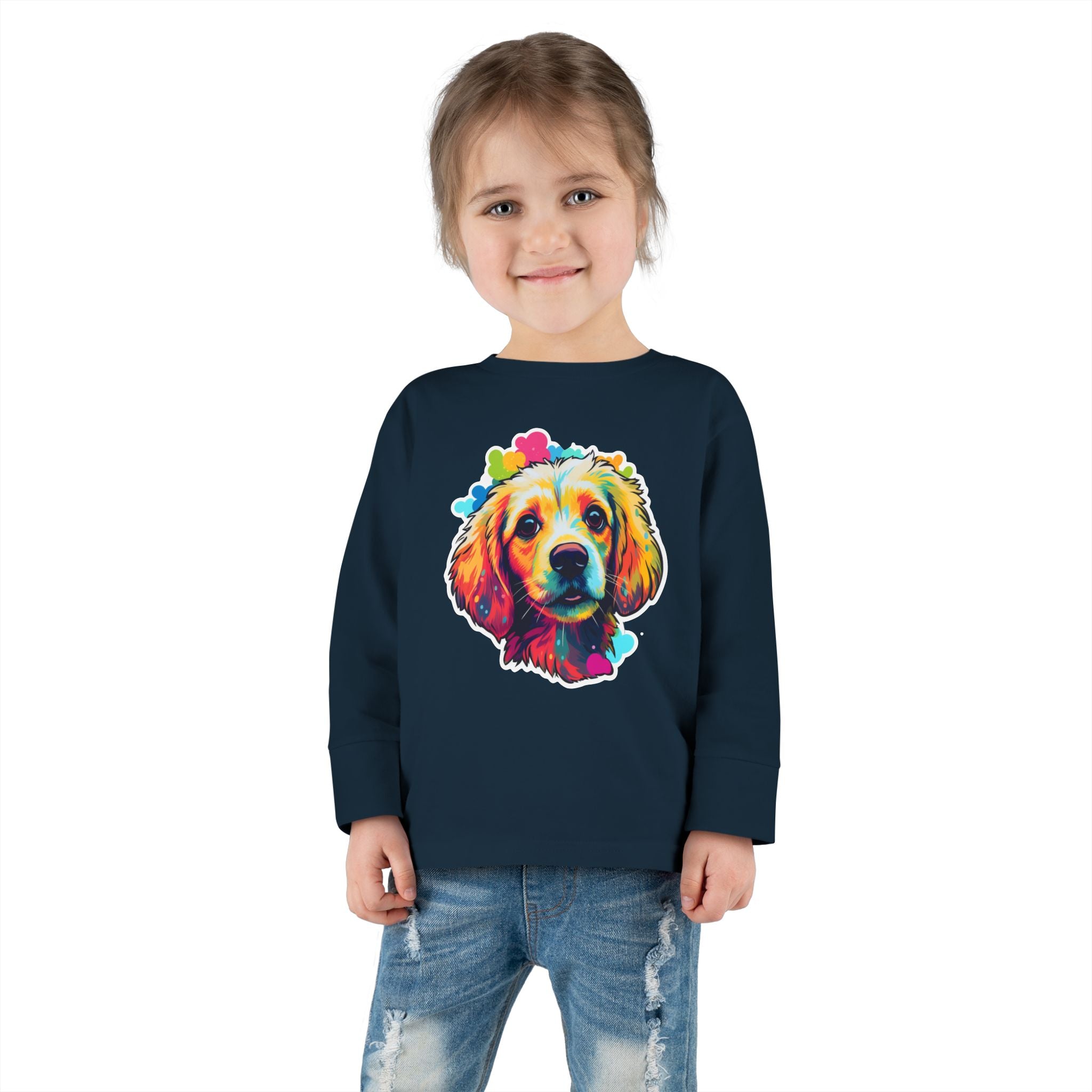 Toddler Long Sleeve Tee - Puppies 07