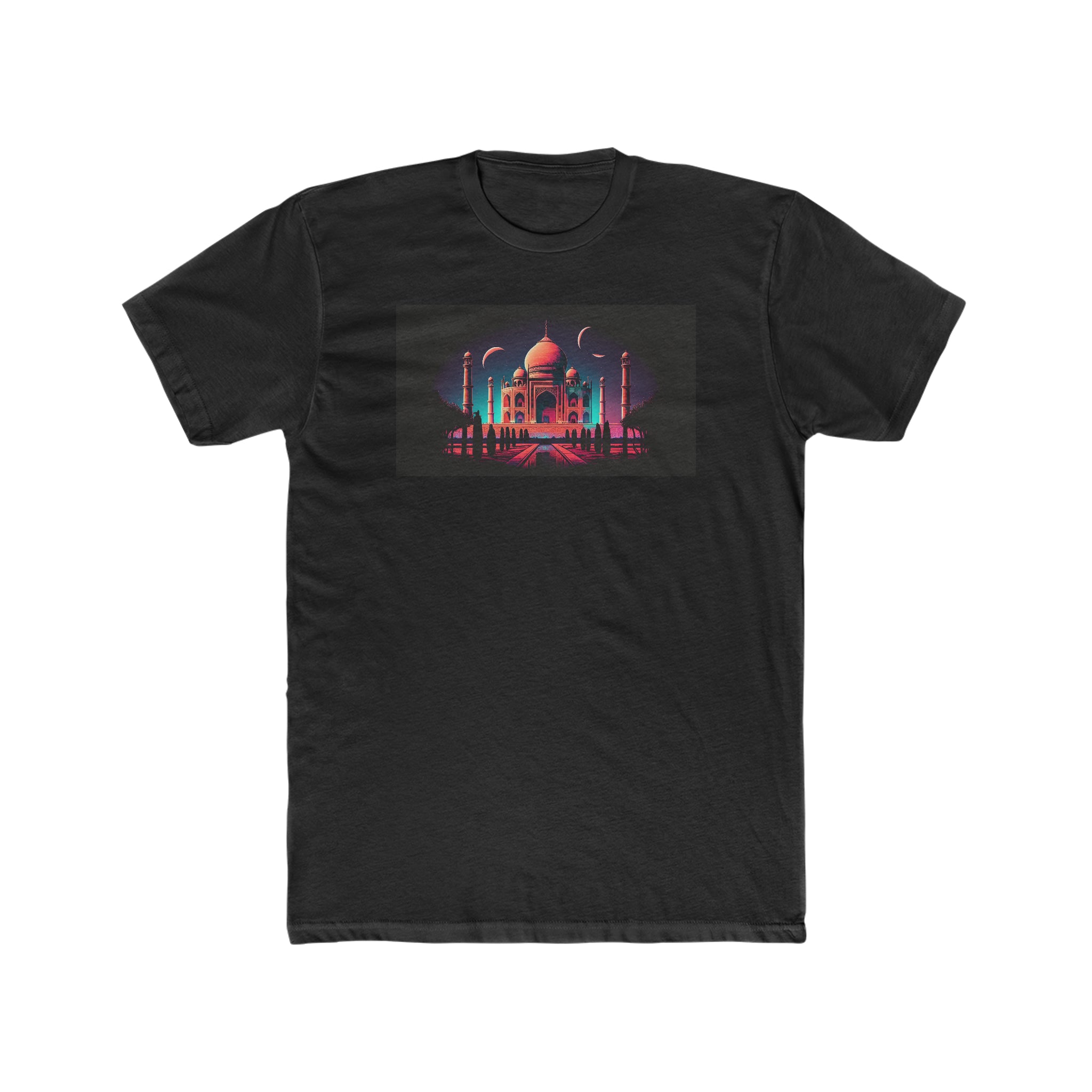 Men's Cotton Crew Tee - Fantasy Art - Taj Mahal