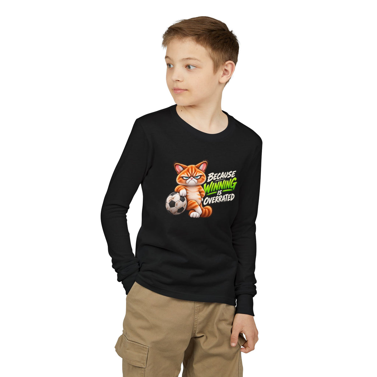 Because Winning is Overrated - Mildly Feral - Youth Long Sleeve Tee