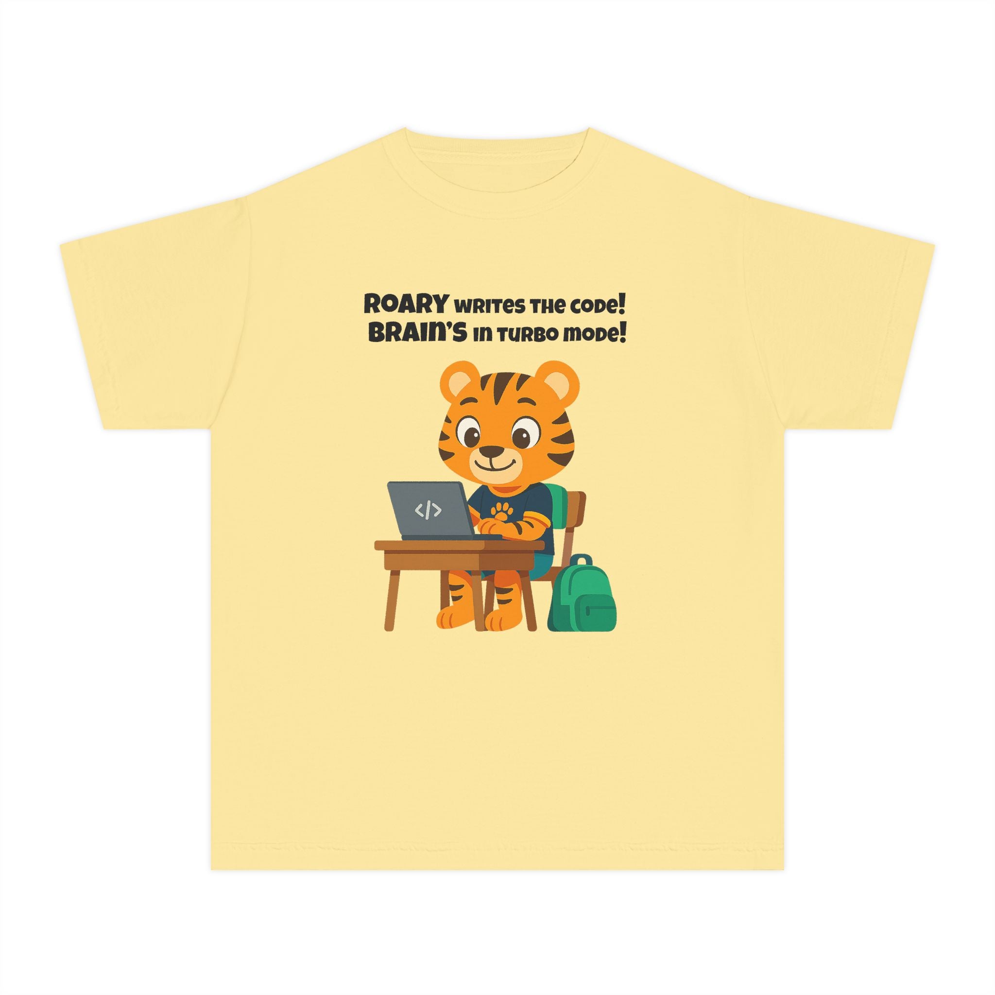 Youth Midweight Cotton Tee - Roary's Coding Time