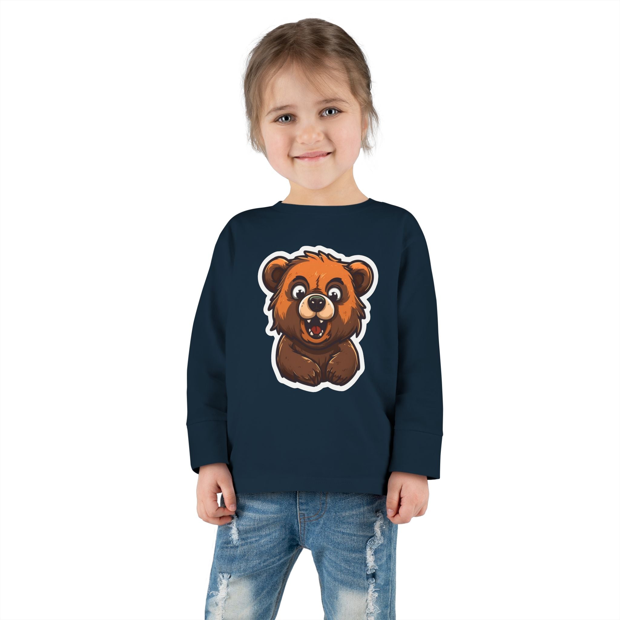 Toddler Long Sleeve Tee - Grizzly Bear Cub