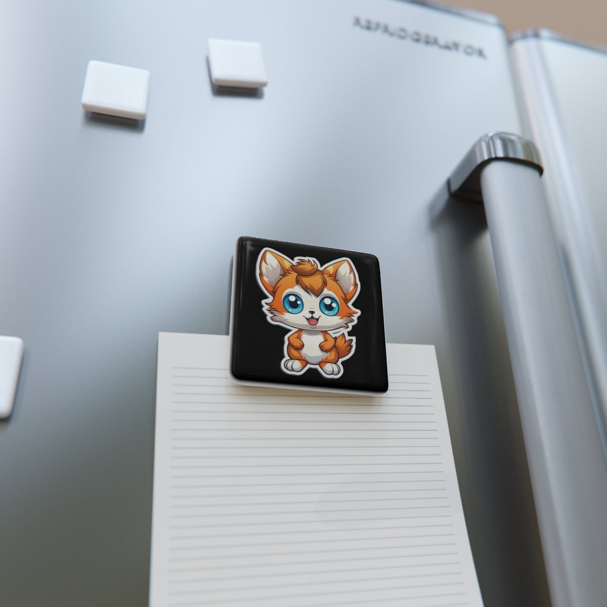 Porcelain Magnet, Square - Adorable Mascots 01