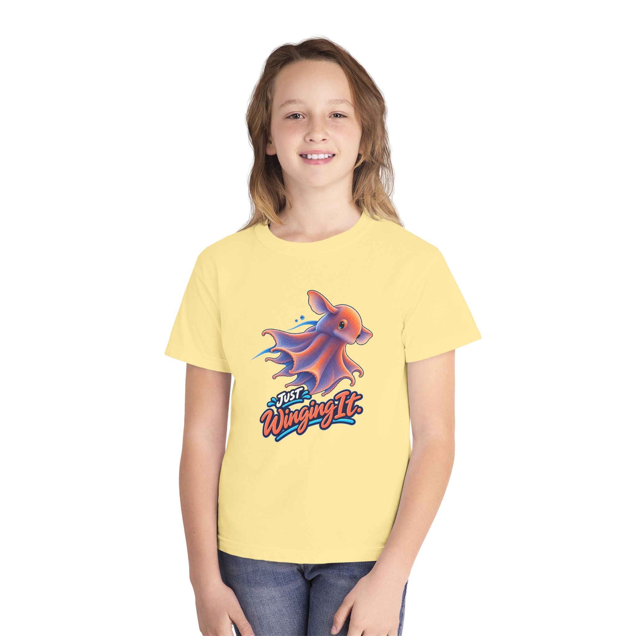 Youth Midweight Cotton Tee - Dumbo Octopus