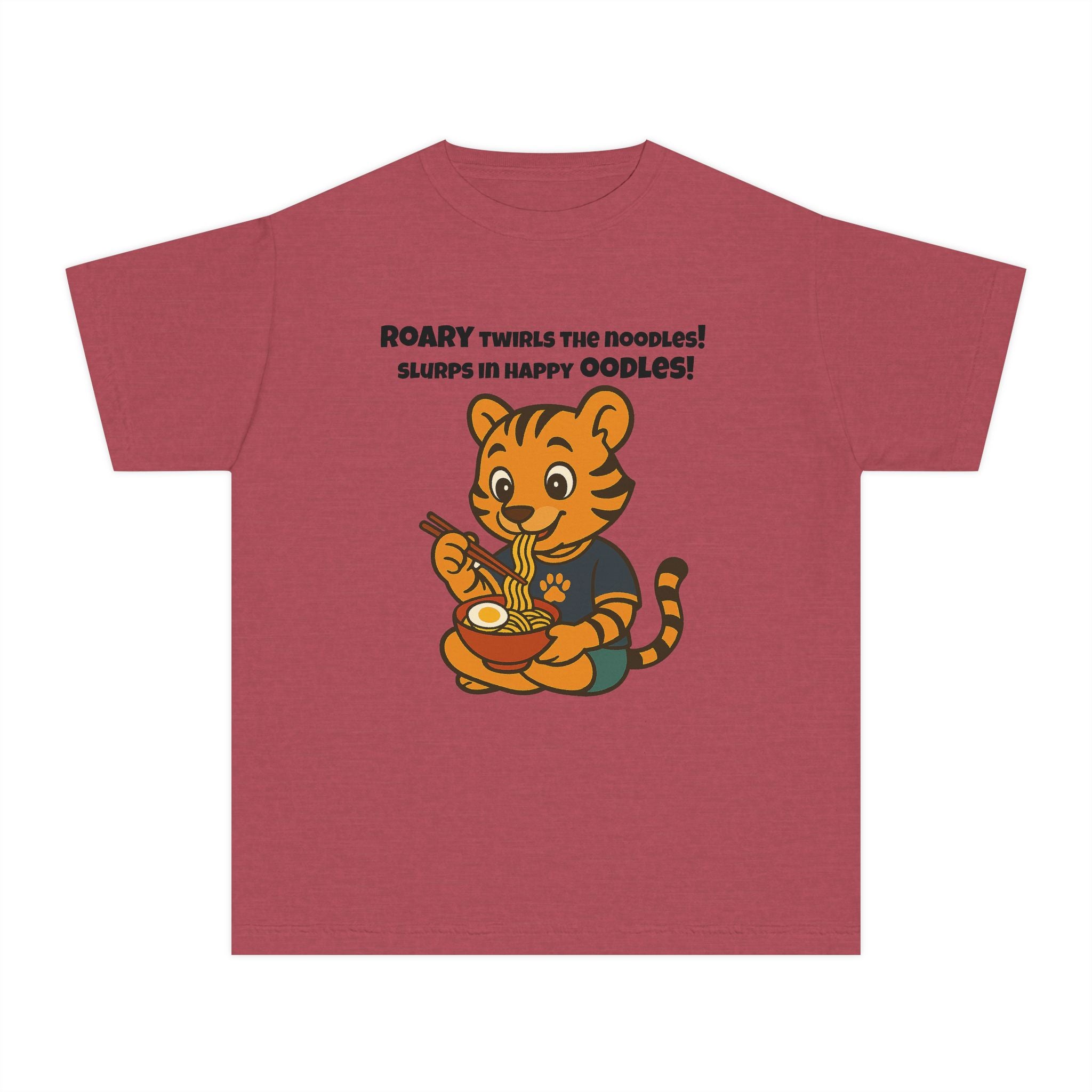 Youth Midweight Cotton Tee - Roary's Ramen Bowl