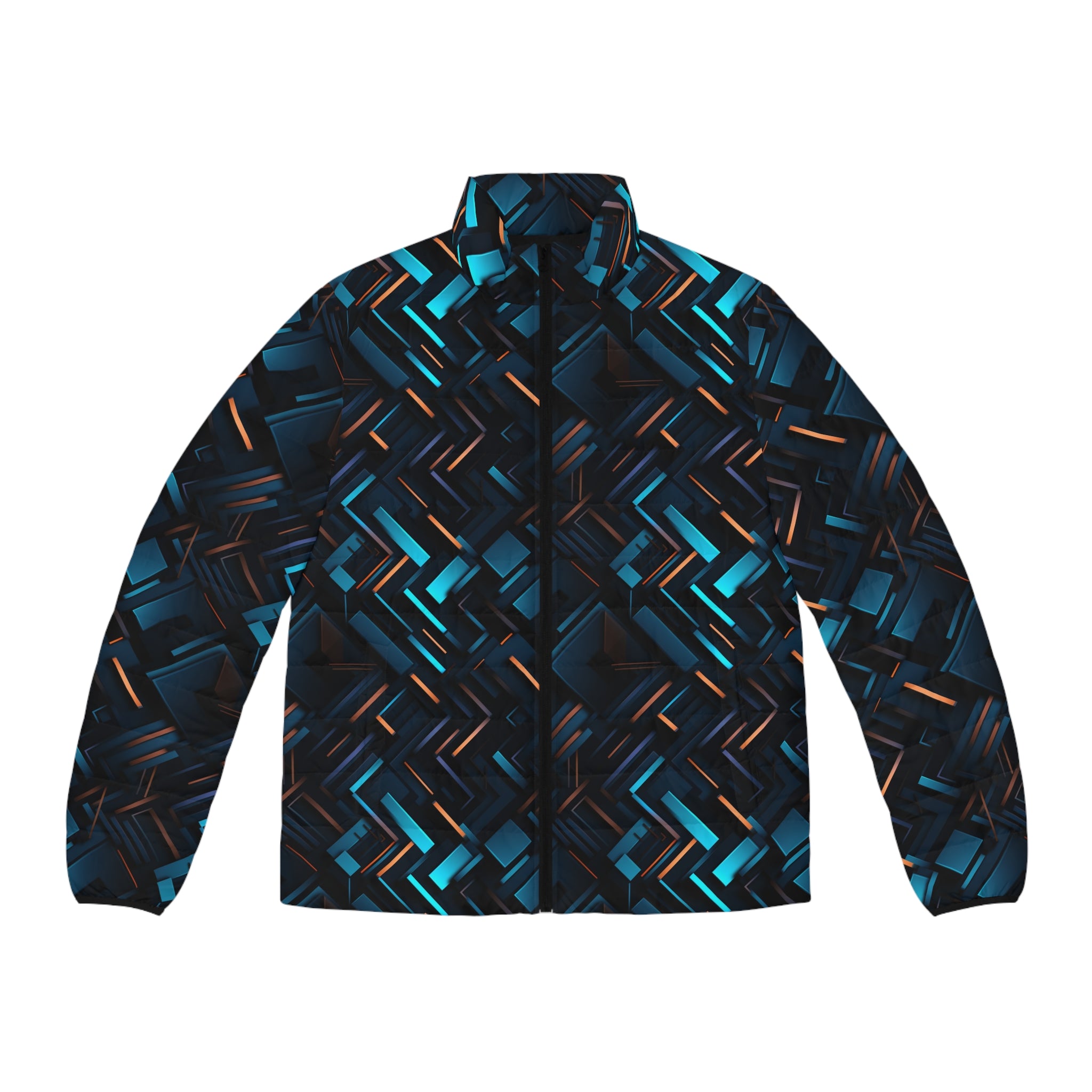 Men's Puffer Jacket (AOP) - Abstract Designs 12