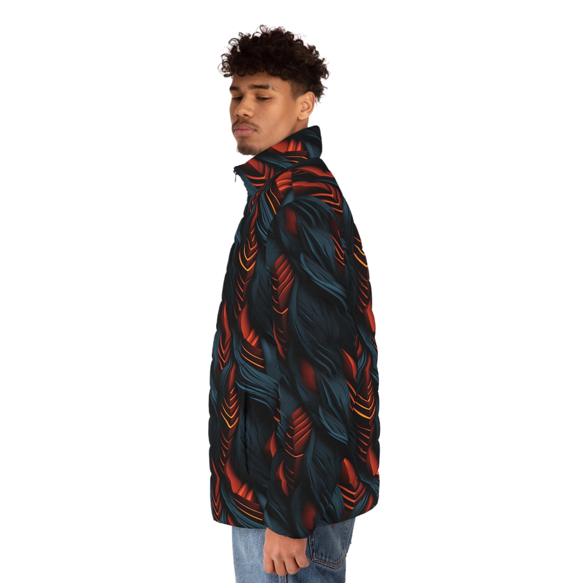 Men's Puffer Jacket (AOP) - Abstract Designs 13