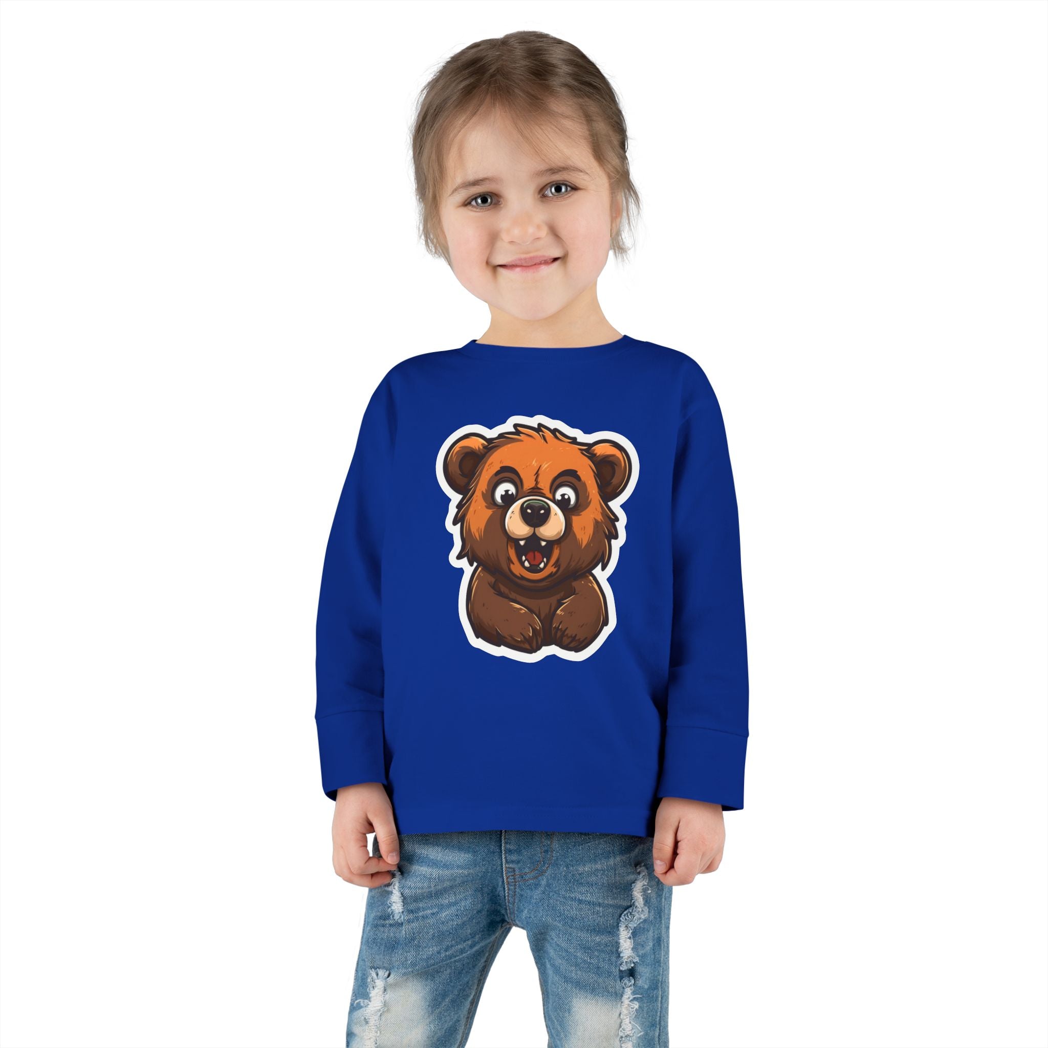 Toddler Long Sleeve Tee - Grizzly Bear Cub