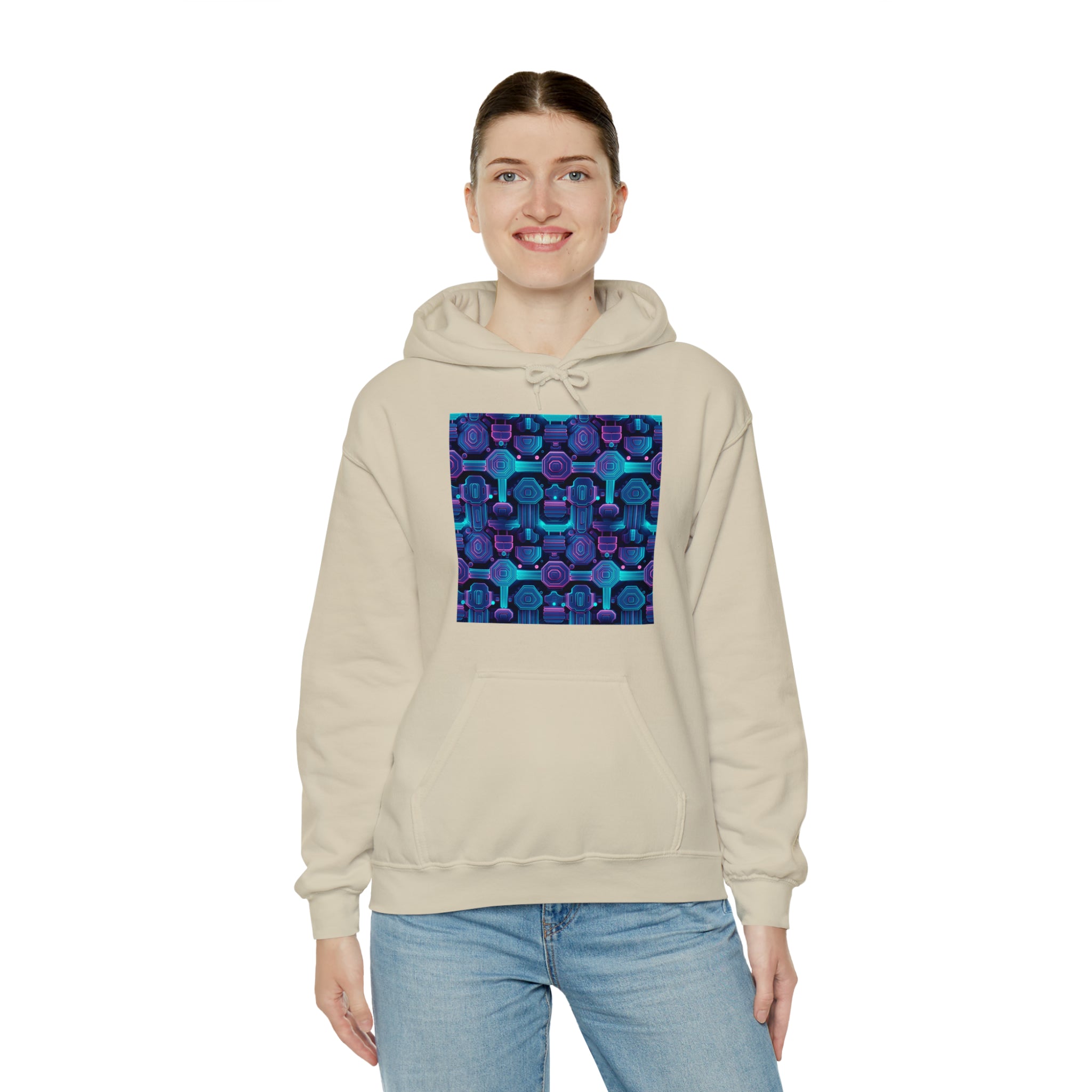 Unisex Heavy Blend™ Hooded Sweatshirt - Abstract Neon Designs 02