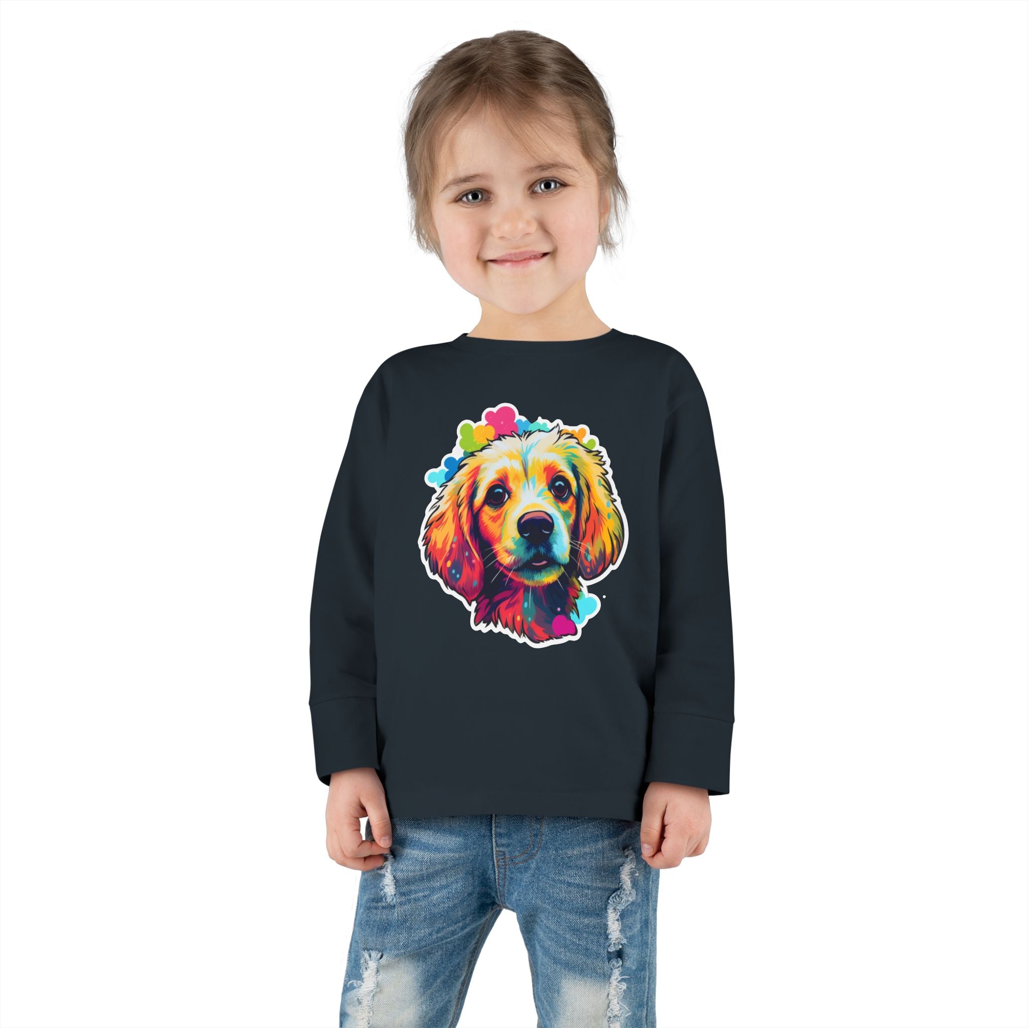 Toddler Long Sleeve Tee - Puppies 07