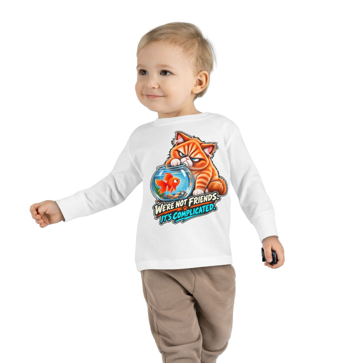 Fish Friend - Mildly Feral - Toddler Long Sleeve Tee