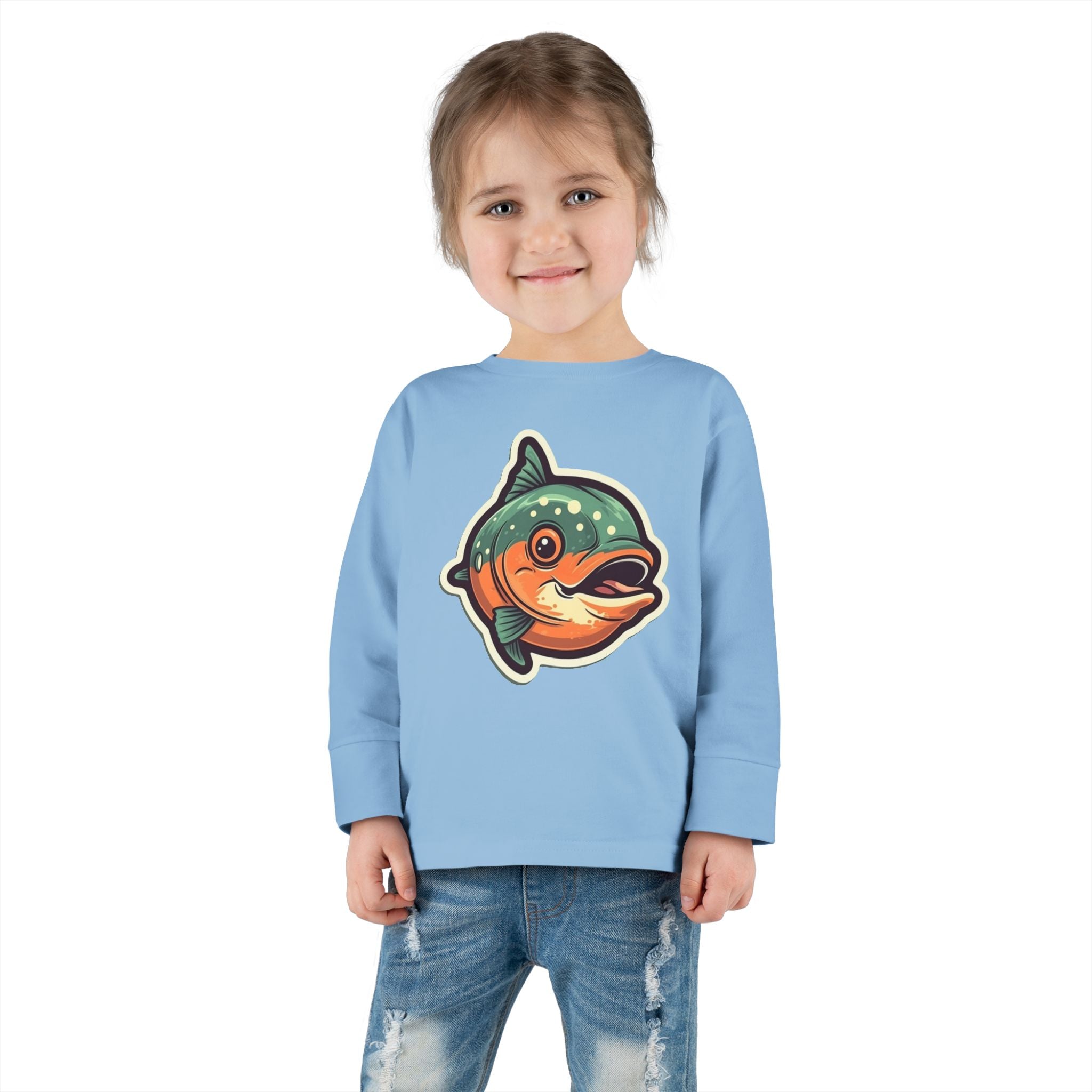 Toddler Long Sleeve Tee - Salmon Fry