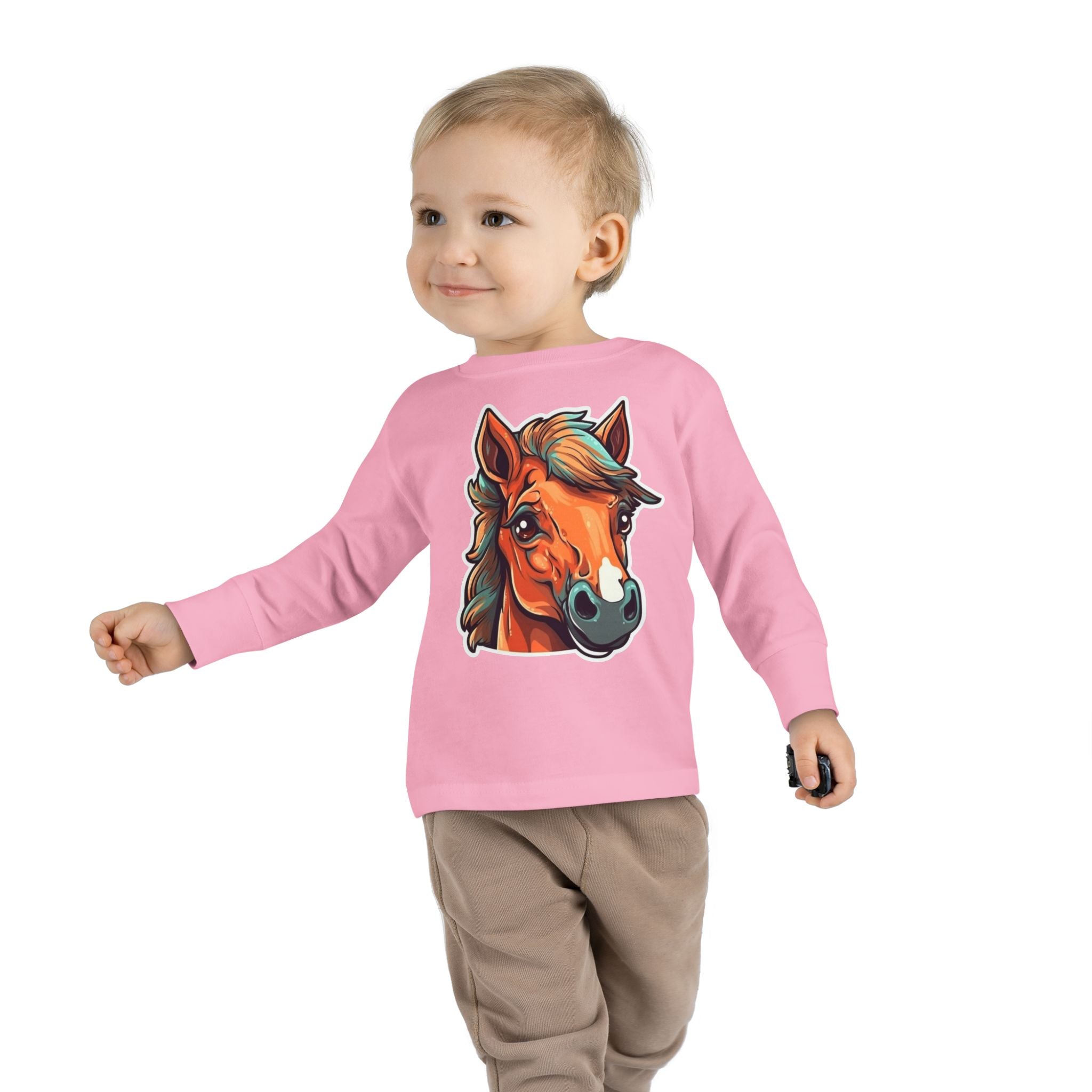 Toddler Long Sleeve Tee - Horse Foal