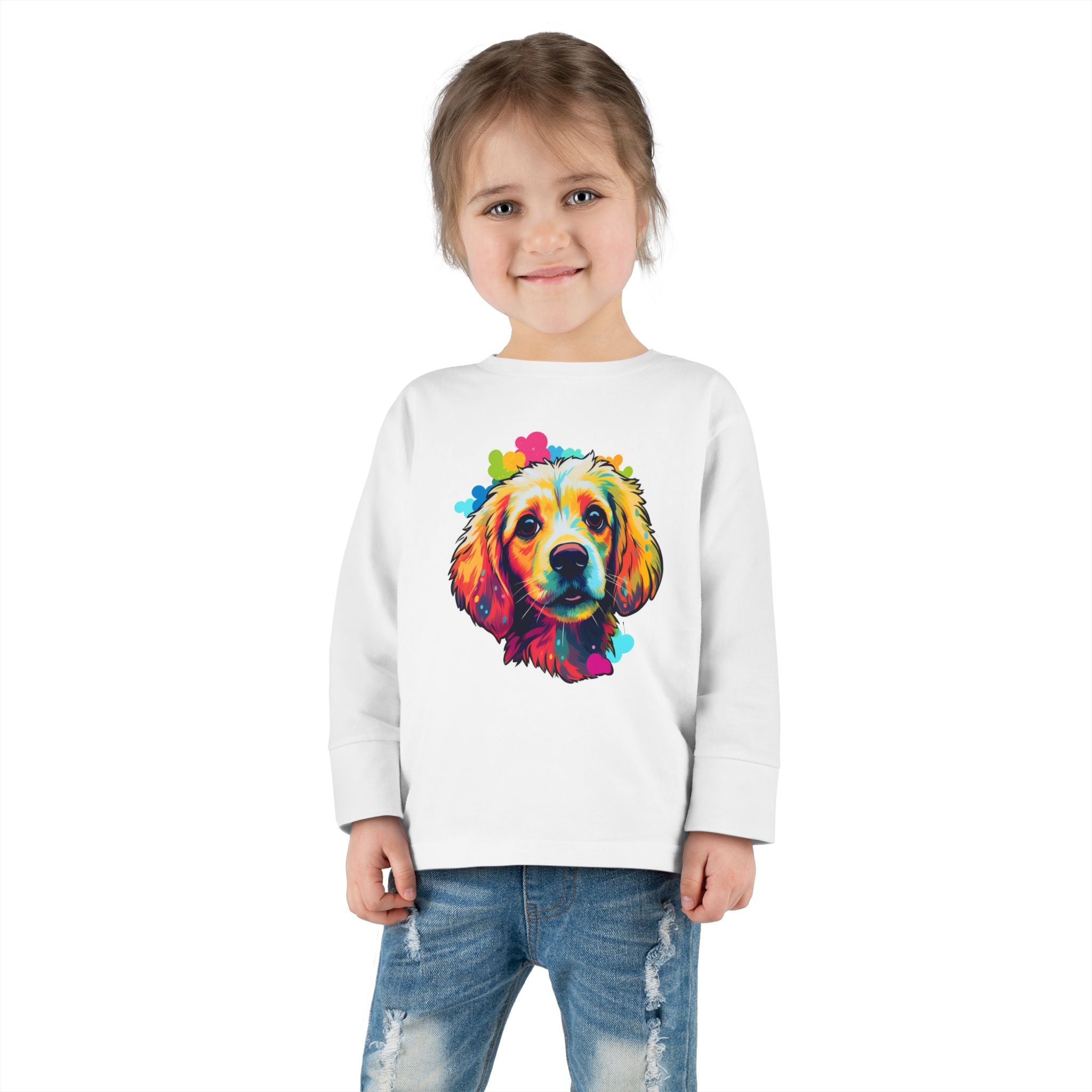 Toddler Long Sleeve Tee - Puppies 07