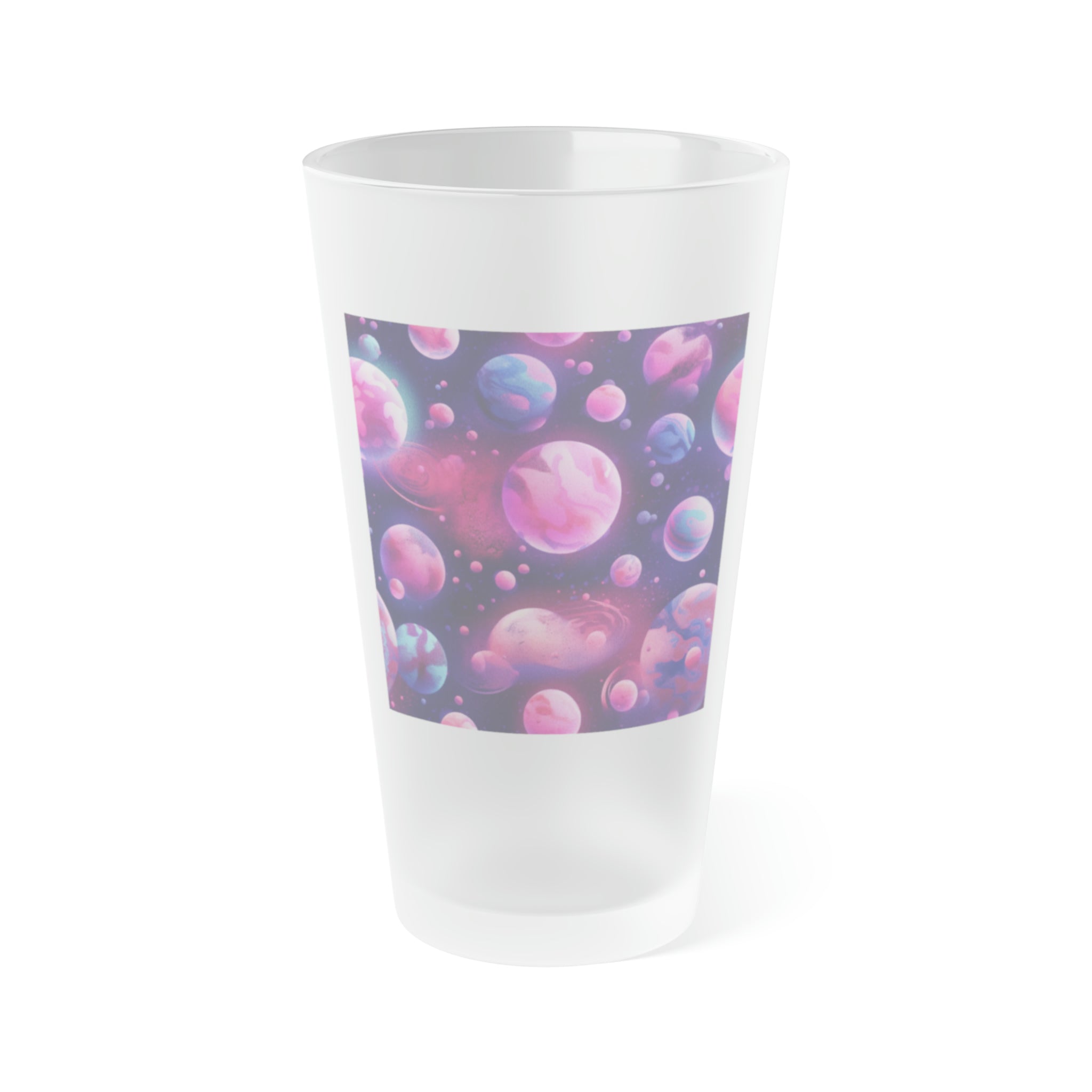 Frosted Pint Glass, 16oz - Vibrant Designs 06