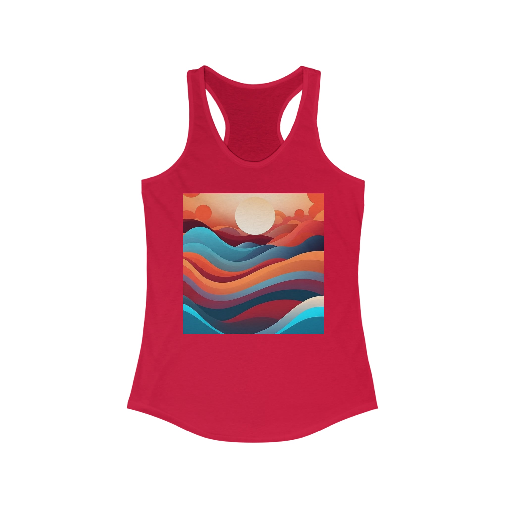 Women's Ideal Racerback Tank - Vector Art Design 08