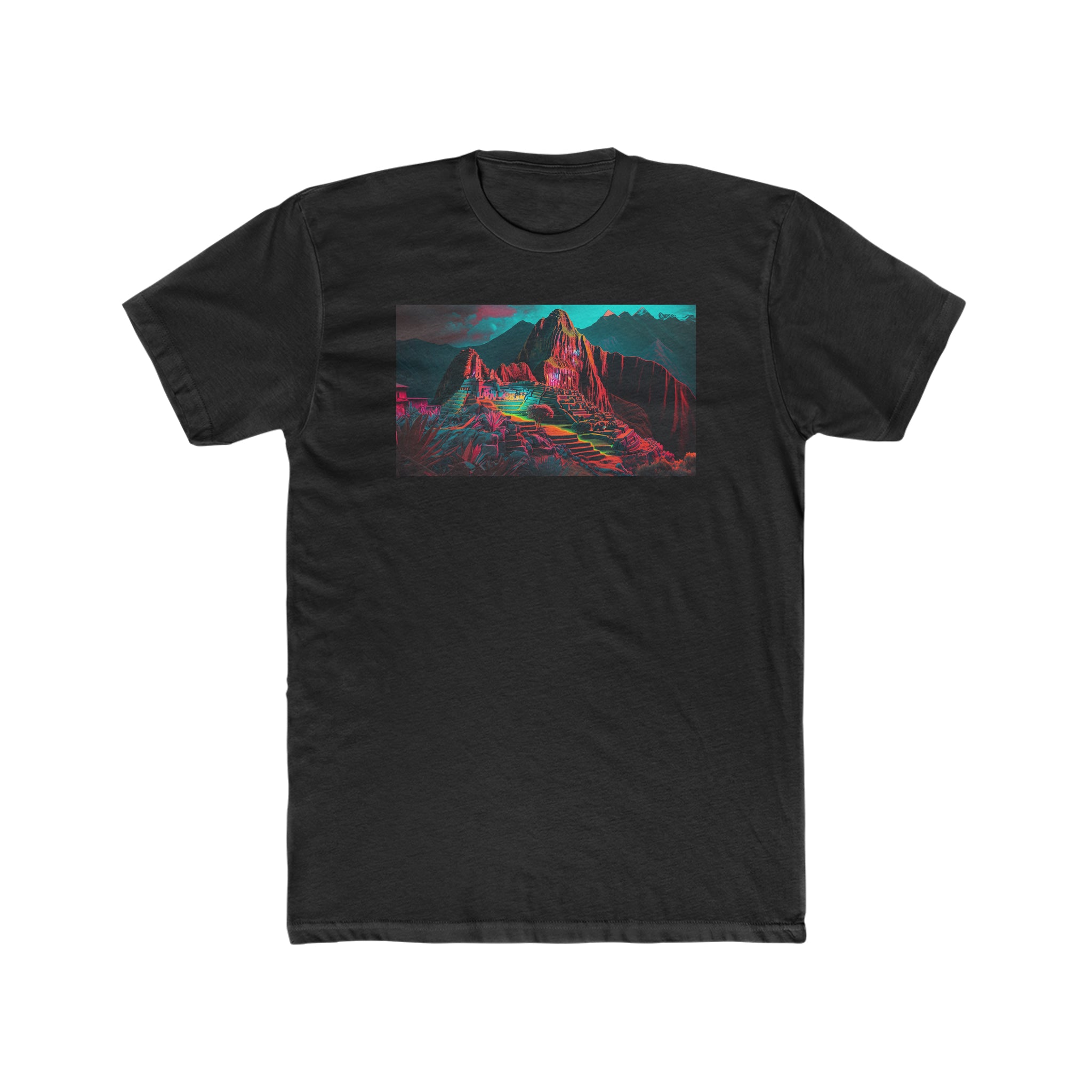 Men's Cotton Crew Tee - Fantasy Art - Machu Picchu
