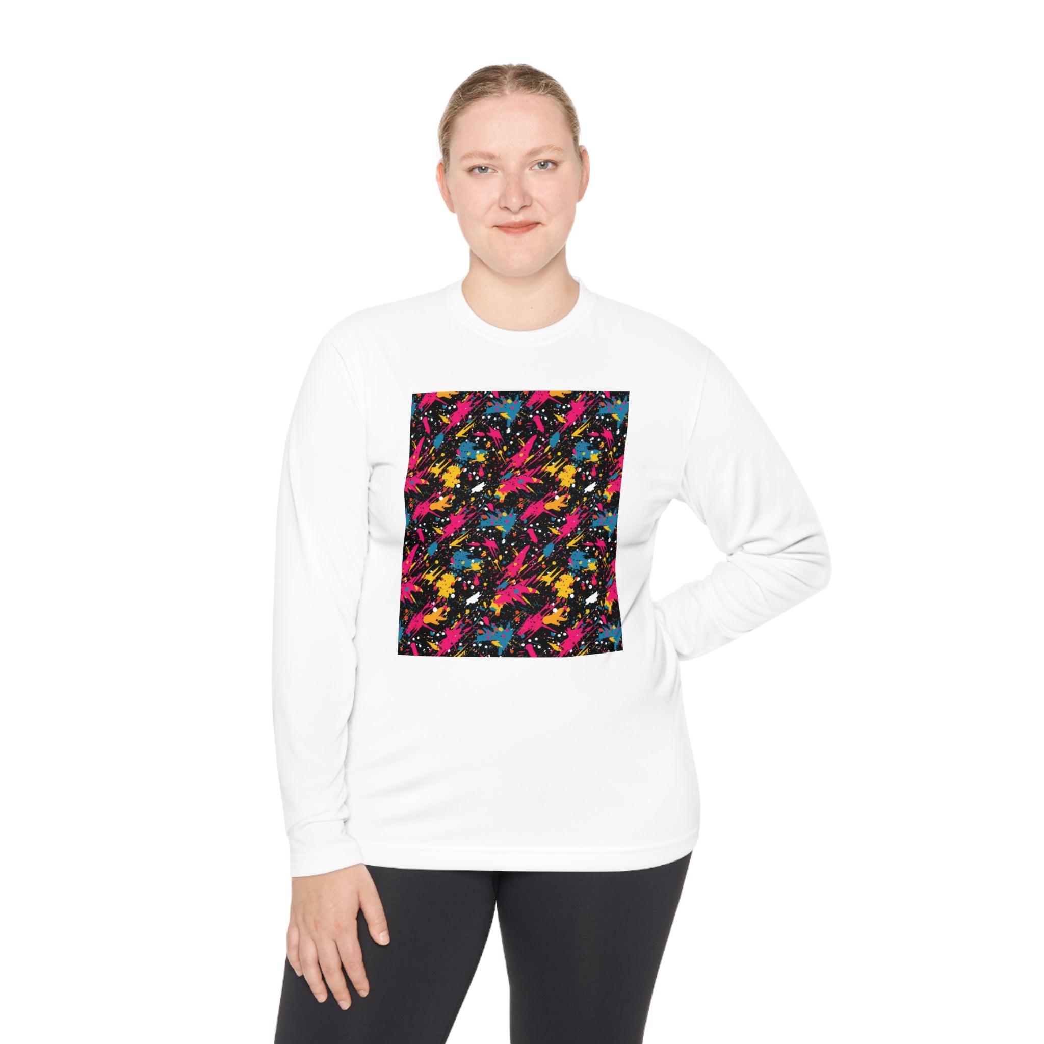 Unisex Lightweight Long Sleeve Tee (AOP) - Abstract Designs 10