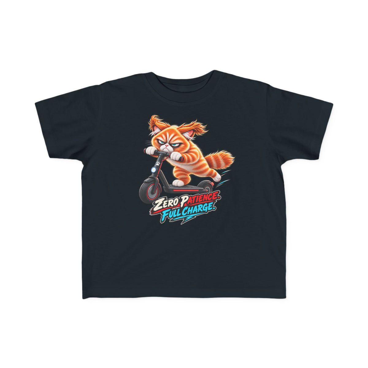 Zero Patience, Full Charge - Mildly Feral - Toddler Short Sleeve Tee