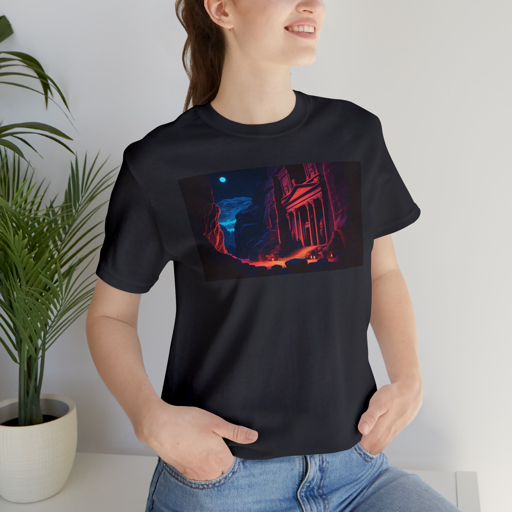 Unisex Jersey Short Sleeve Tee - Petra Caves, Jordan