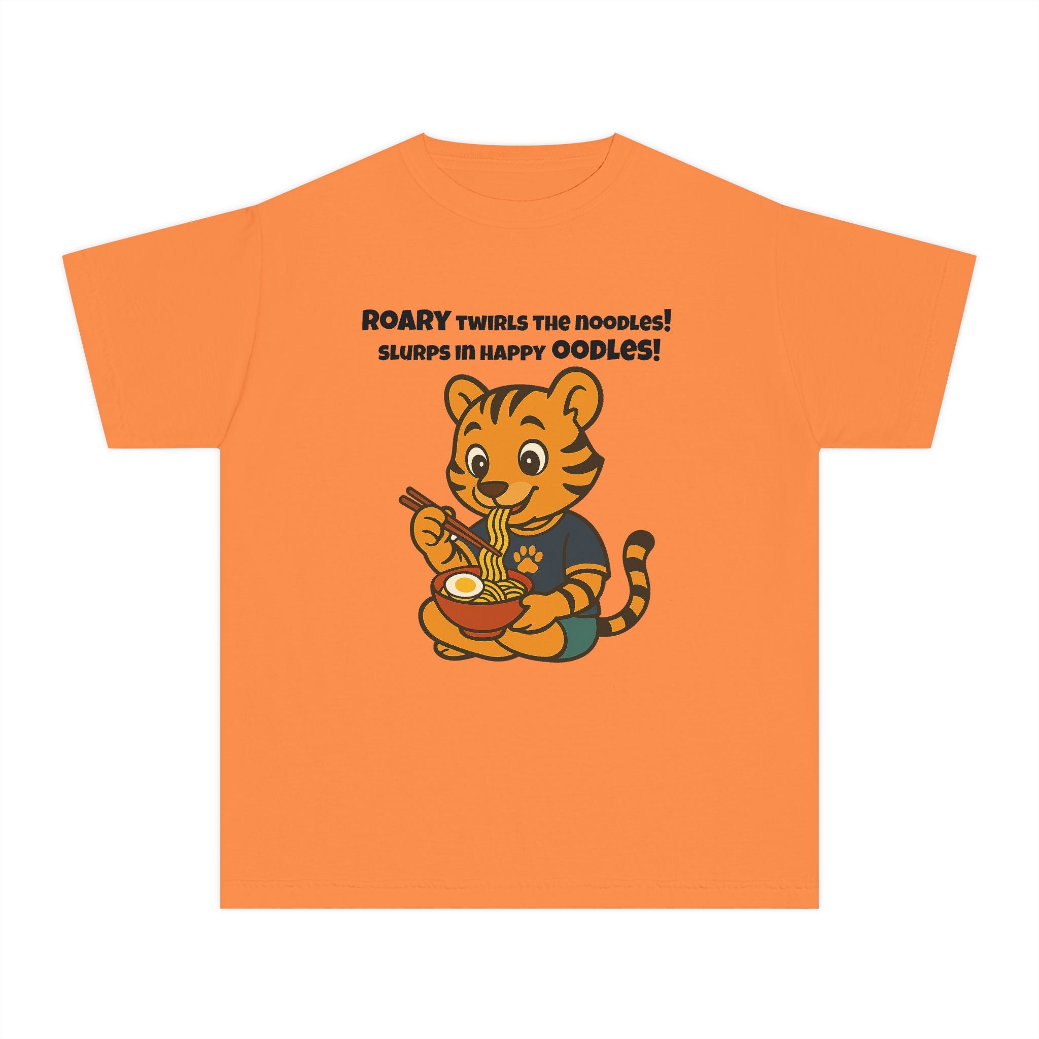 Youth Midweight Cotton Tee - Roary's Ramen Bowl