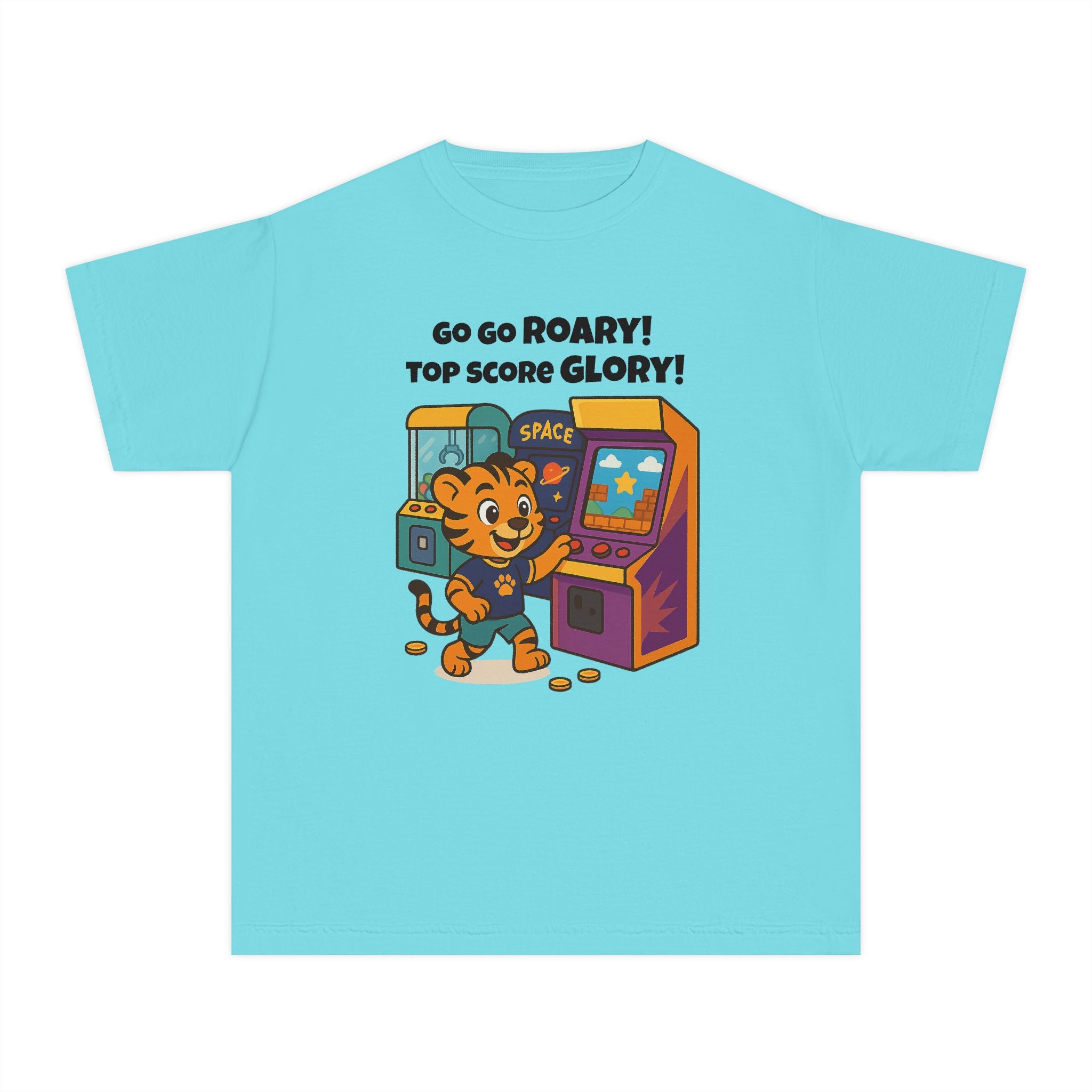 Youth Midweight Cotton Tee - Roary's Adventures at the Arcade