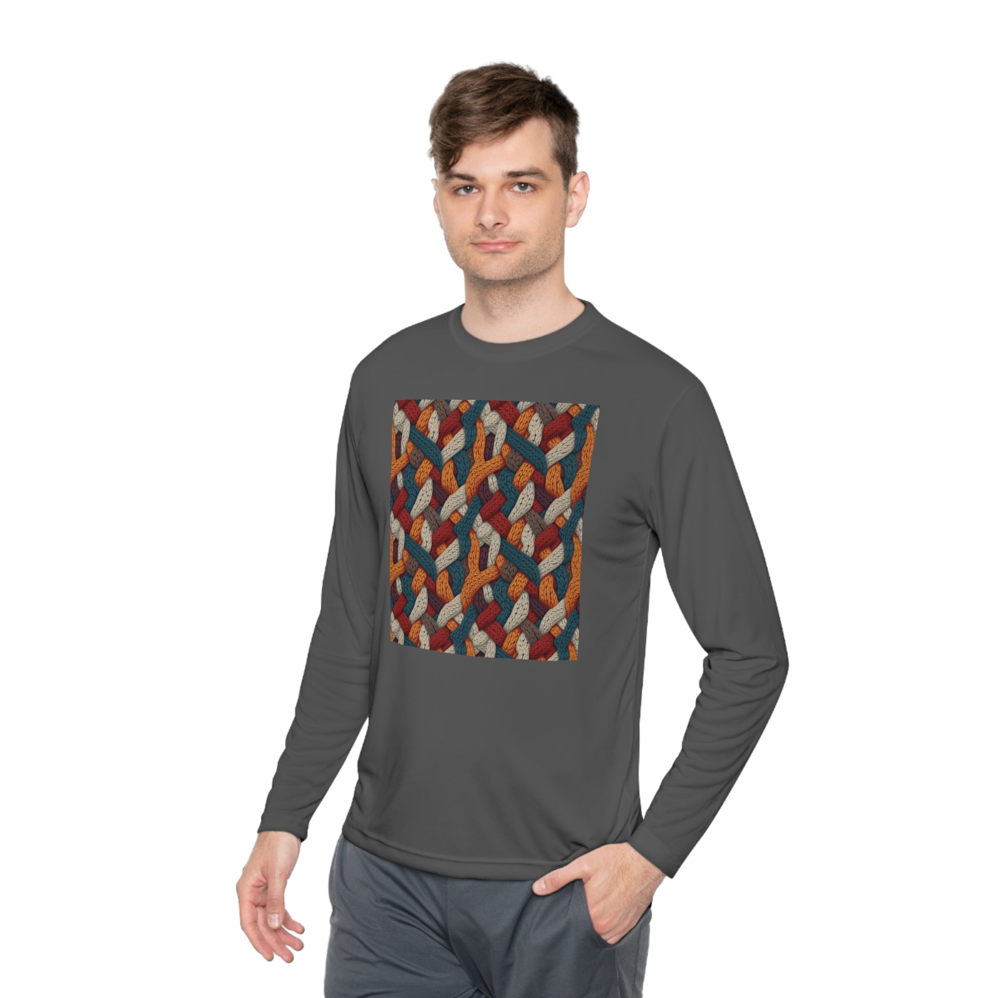 Unisex Lightweight Long Sleeve Tee (AOP) - Abstract Designs 11