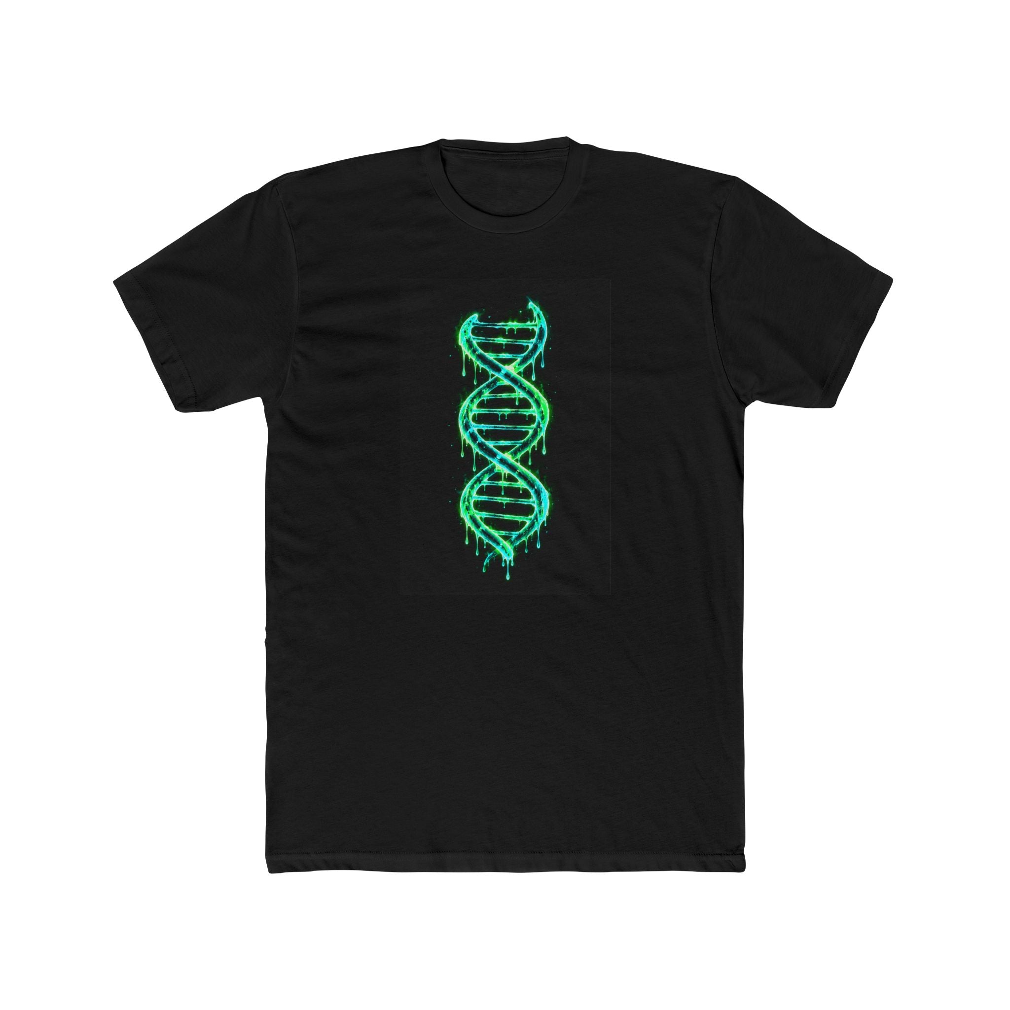 Men's Cotton Crew Tee - Science Collection - Glowing DNA
