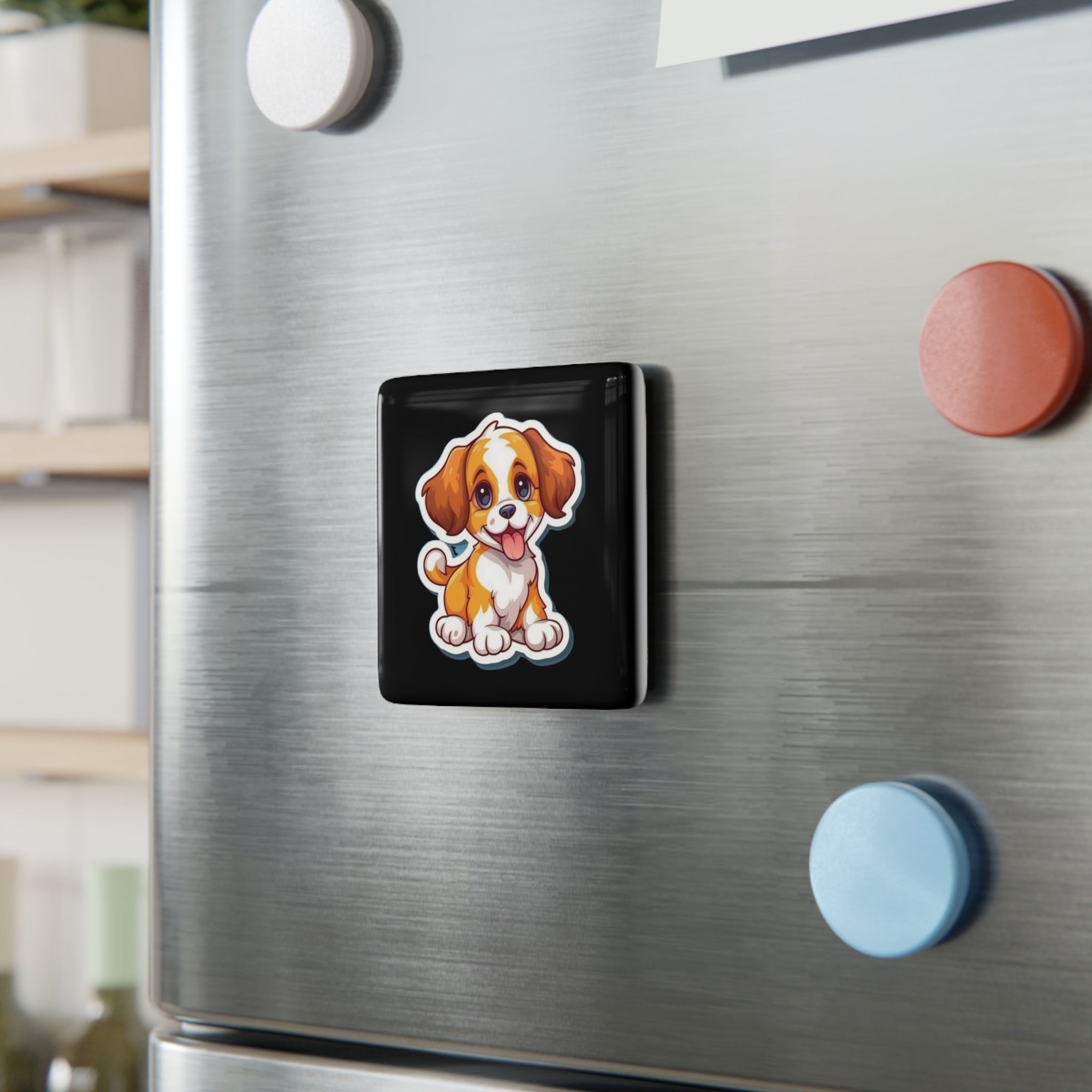Porcelain Magnet, Square - Adorable Mascots 03