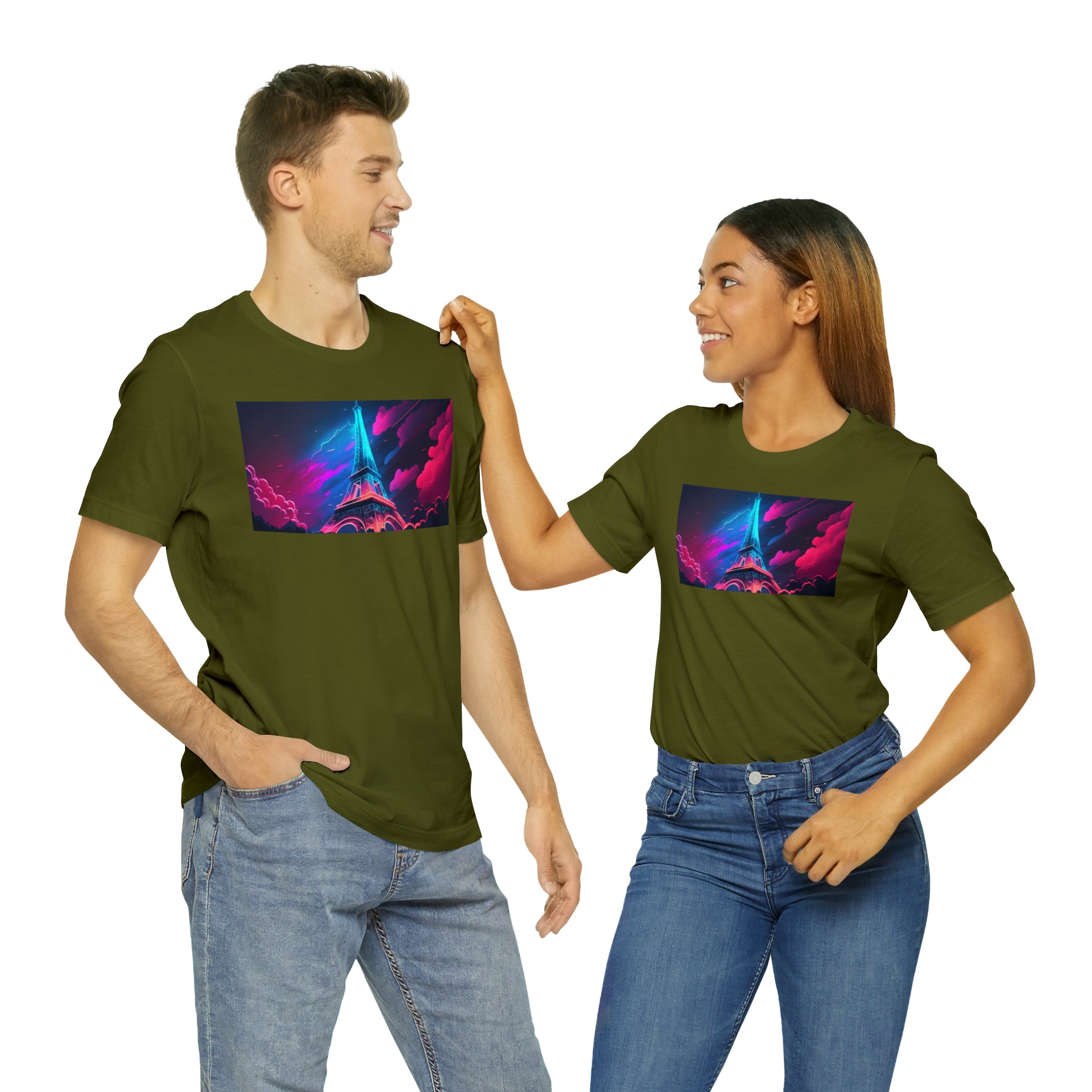 Unisex Jersey Short Sleeve Tee - Eiffel Tower, France
