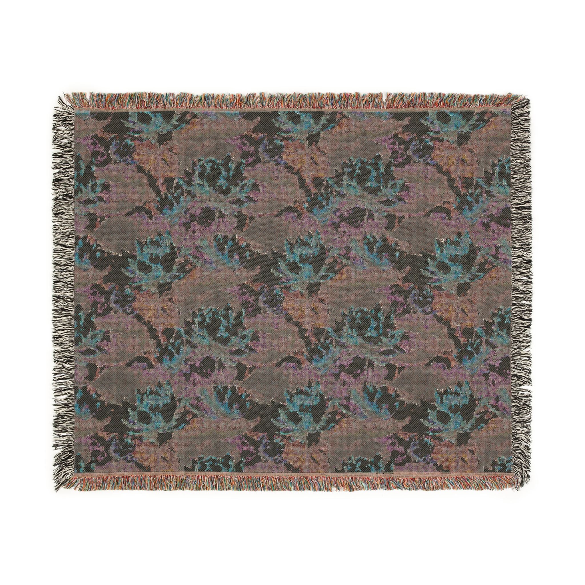 Woven Throw Blanket — Reversible Cozy Check Pattern for Living Room & Cabin - Design 09