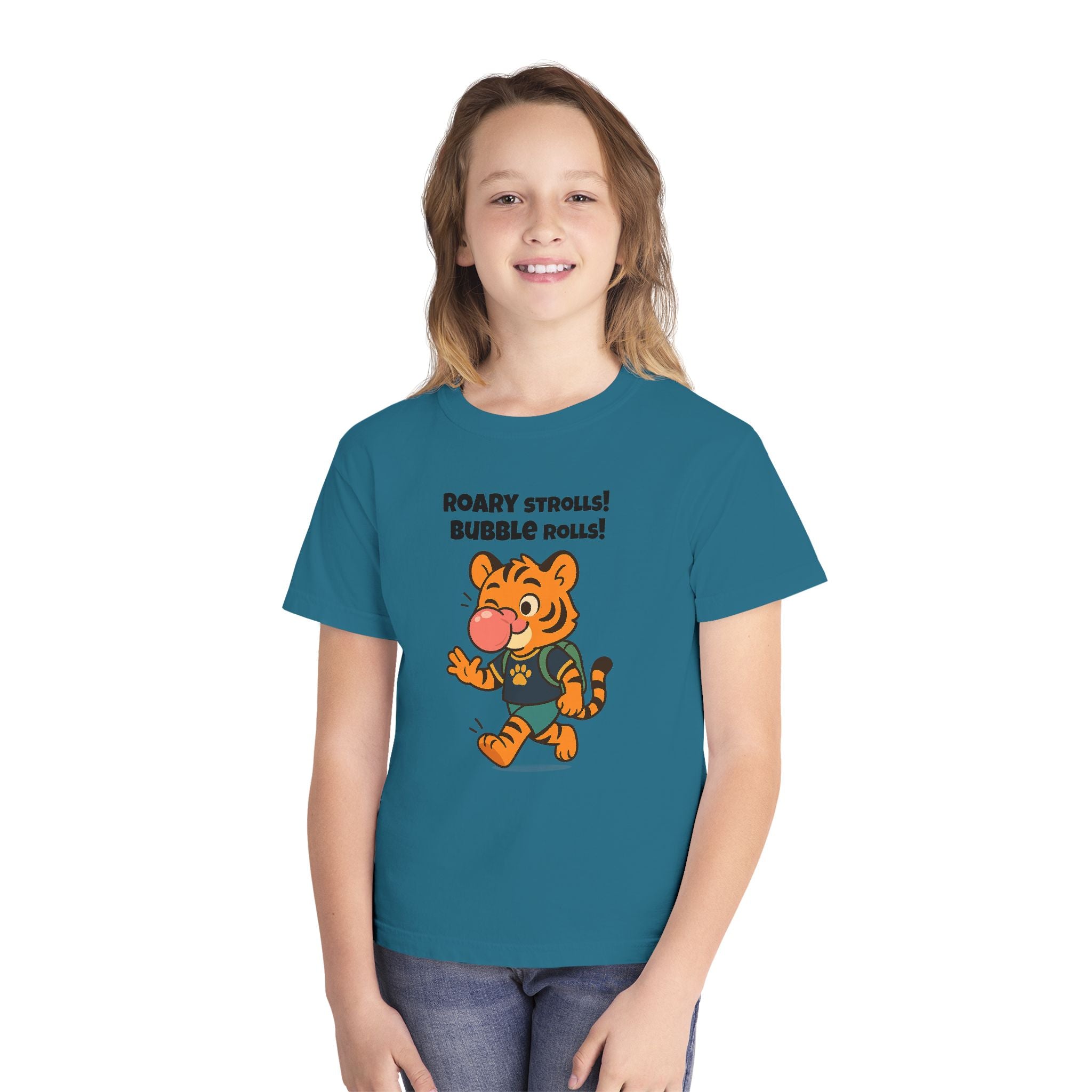Youth Midweight Cotton Tee - Roary's Bubblegum Time