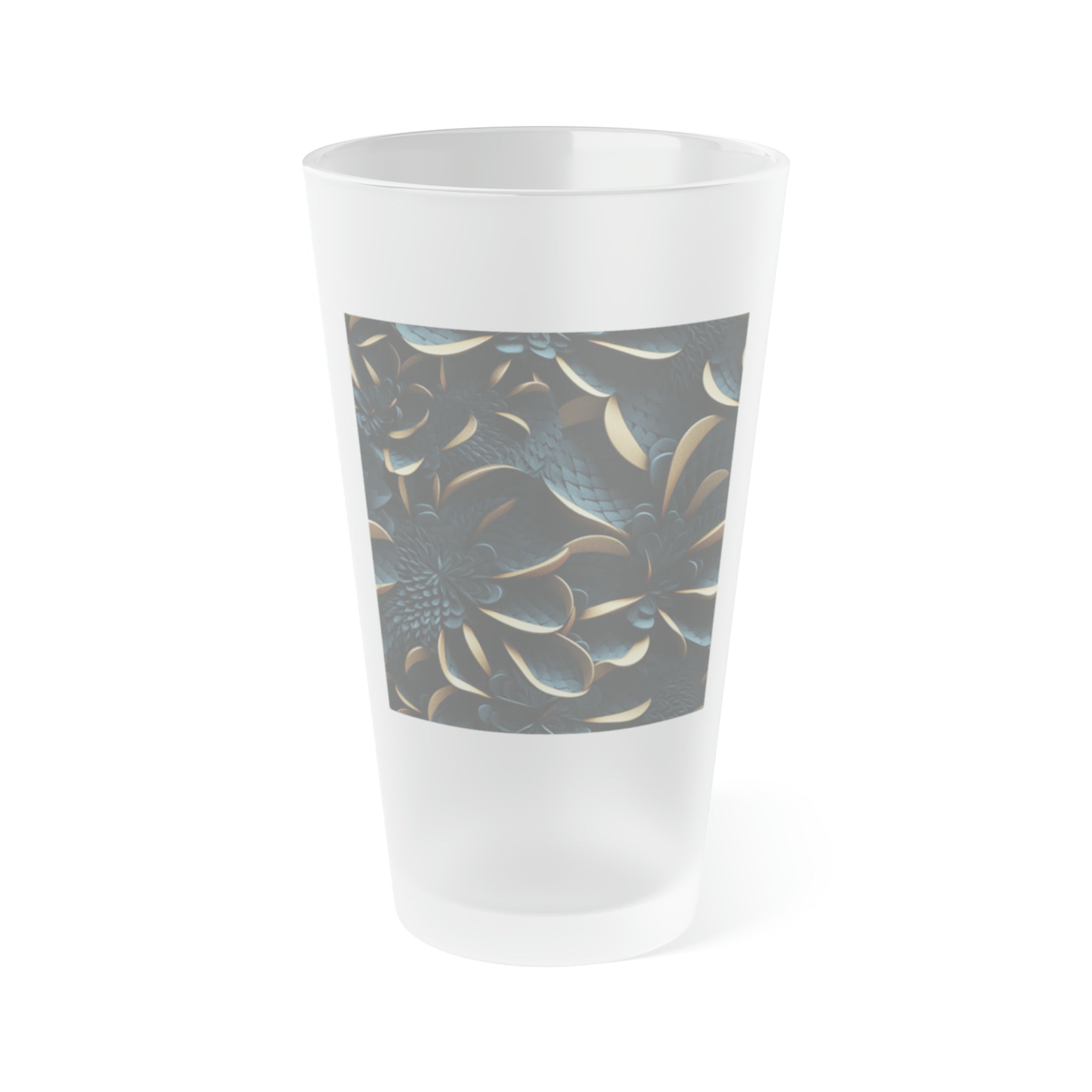 Frosted Pint Glass, 16oz - Vibrant Designs 05
