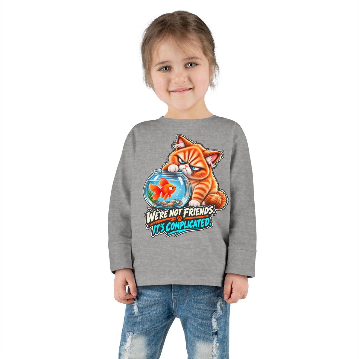 Fish Friend - Mildly Feral - Toddler Long Sleeve Tee