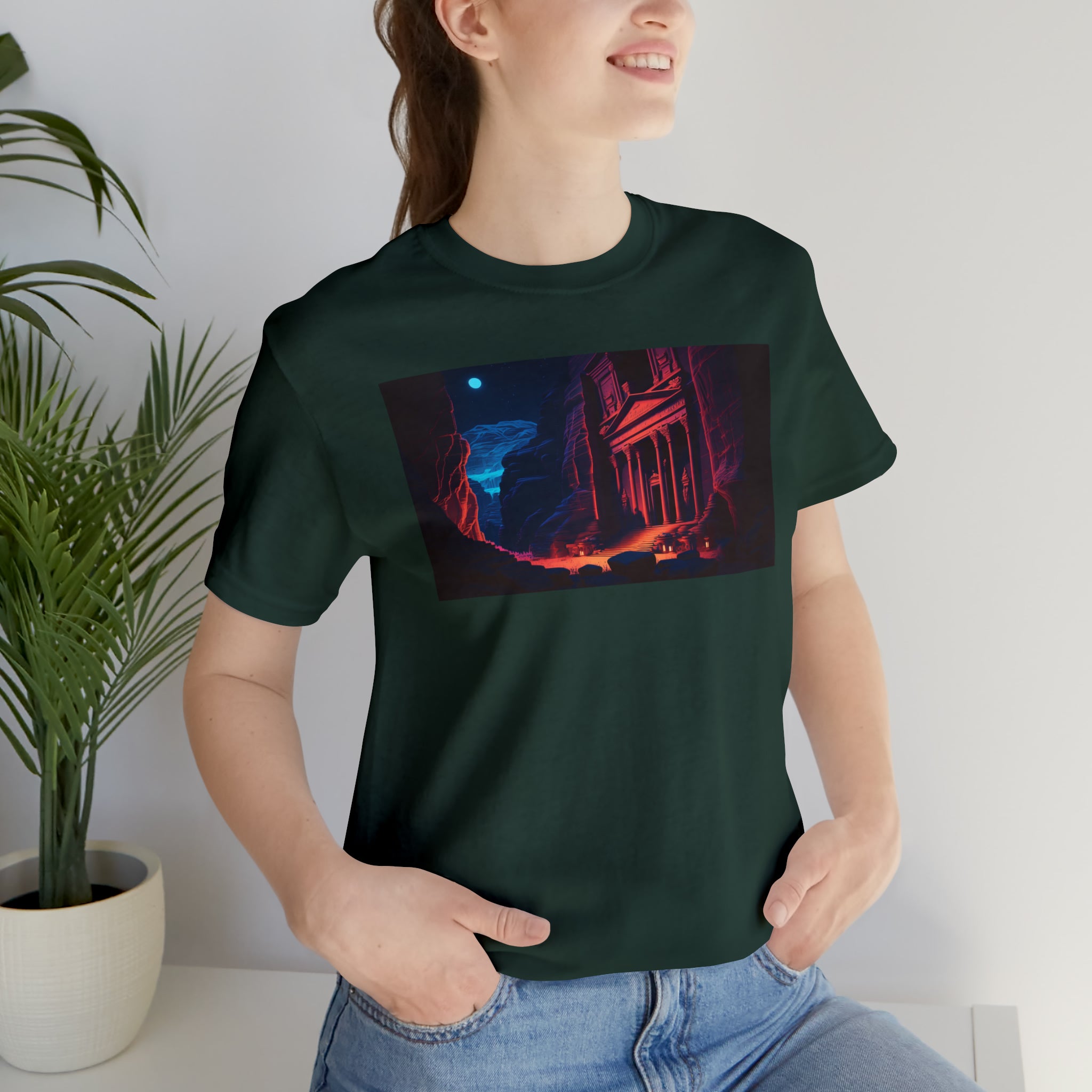 Unisex Jersey Short Sleeve Tee - Petra Caves, Jordan