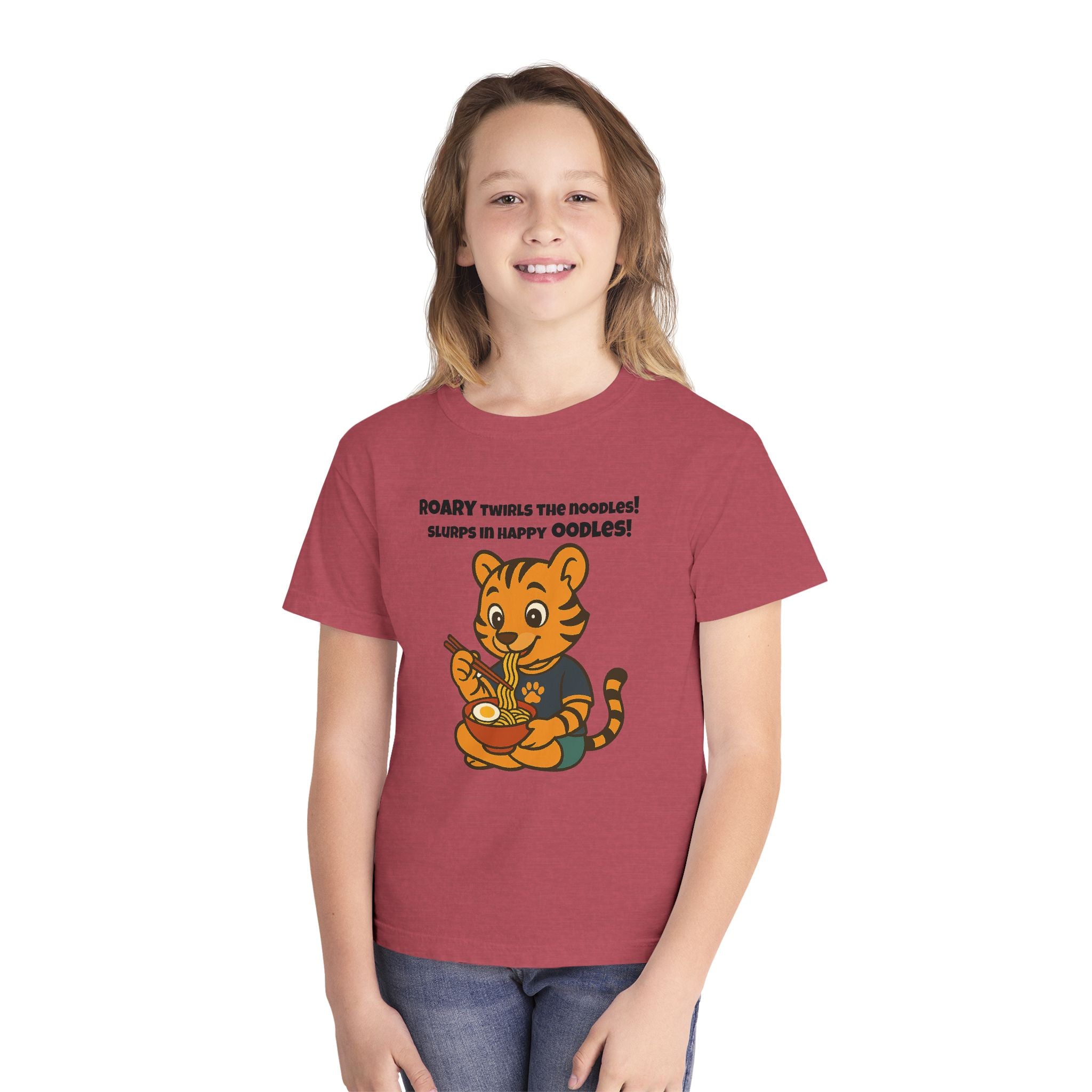 Youth Midweight Cotton Tee - Roary's Ramen Bowl