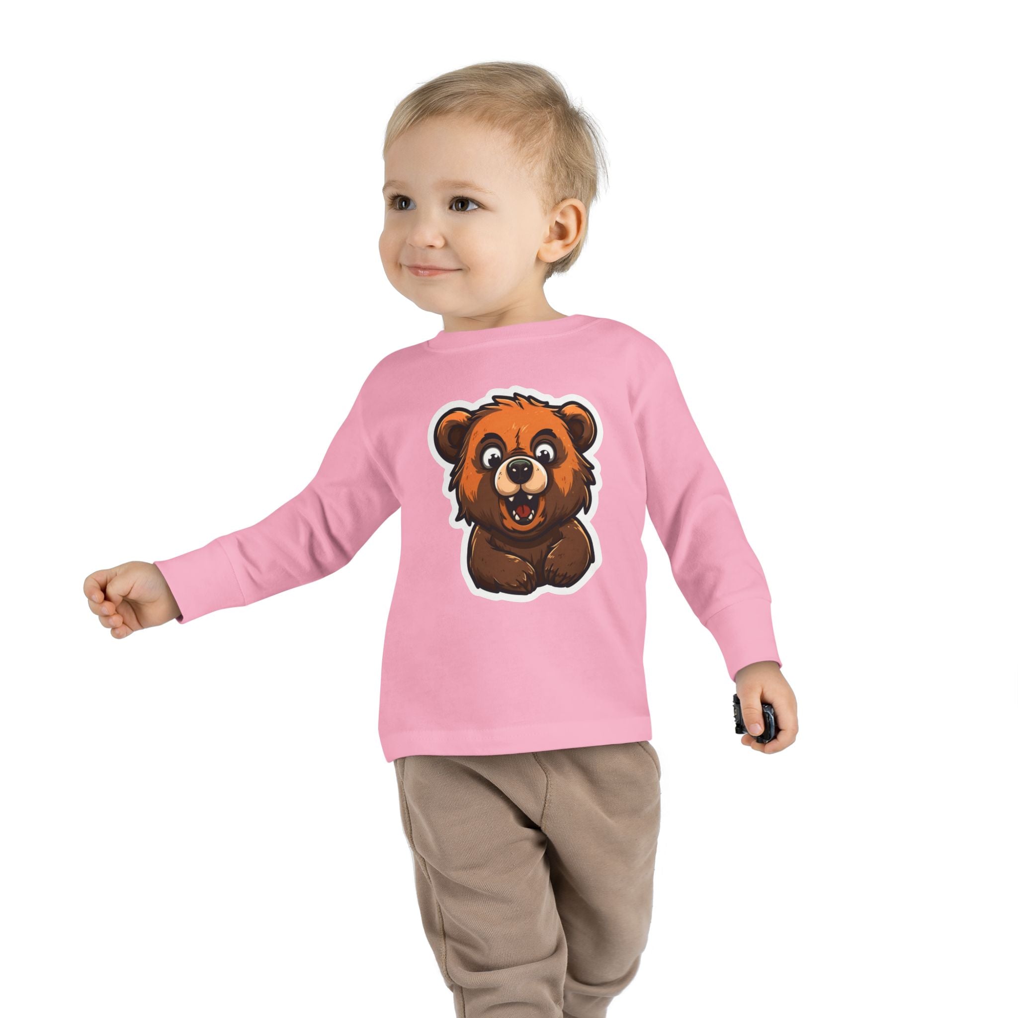 Toddler Long Sleeve Tee - Grizzly Bear Cub