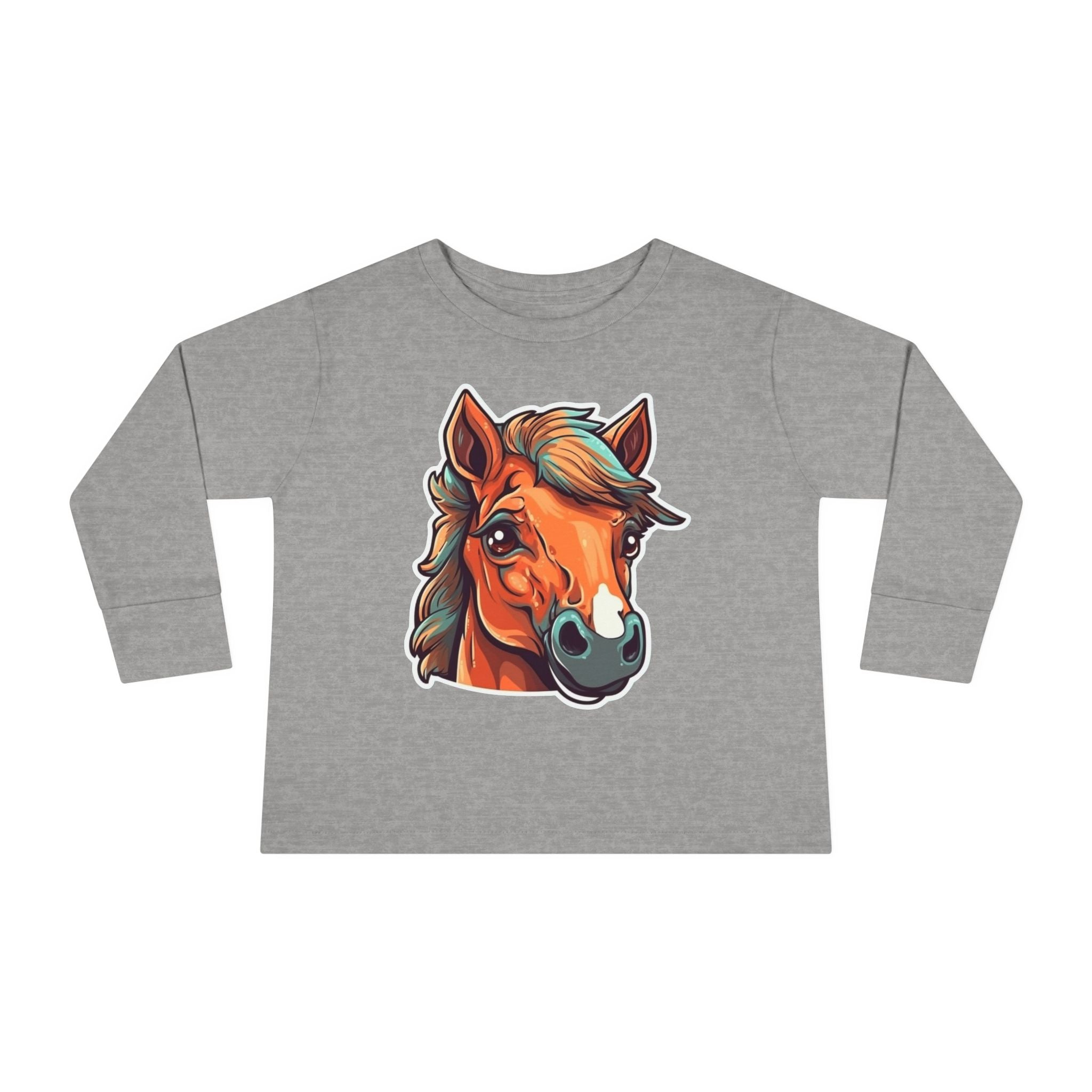 Toddler Long Sleeve Tee - Horse Foal