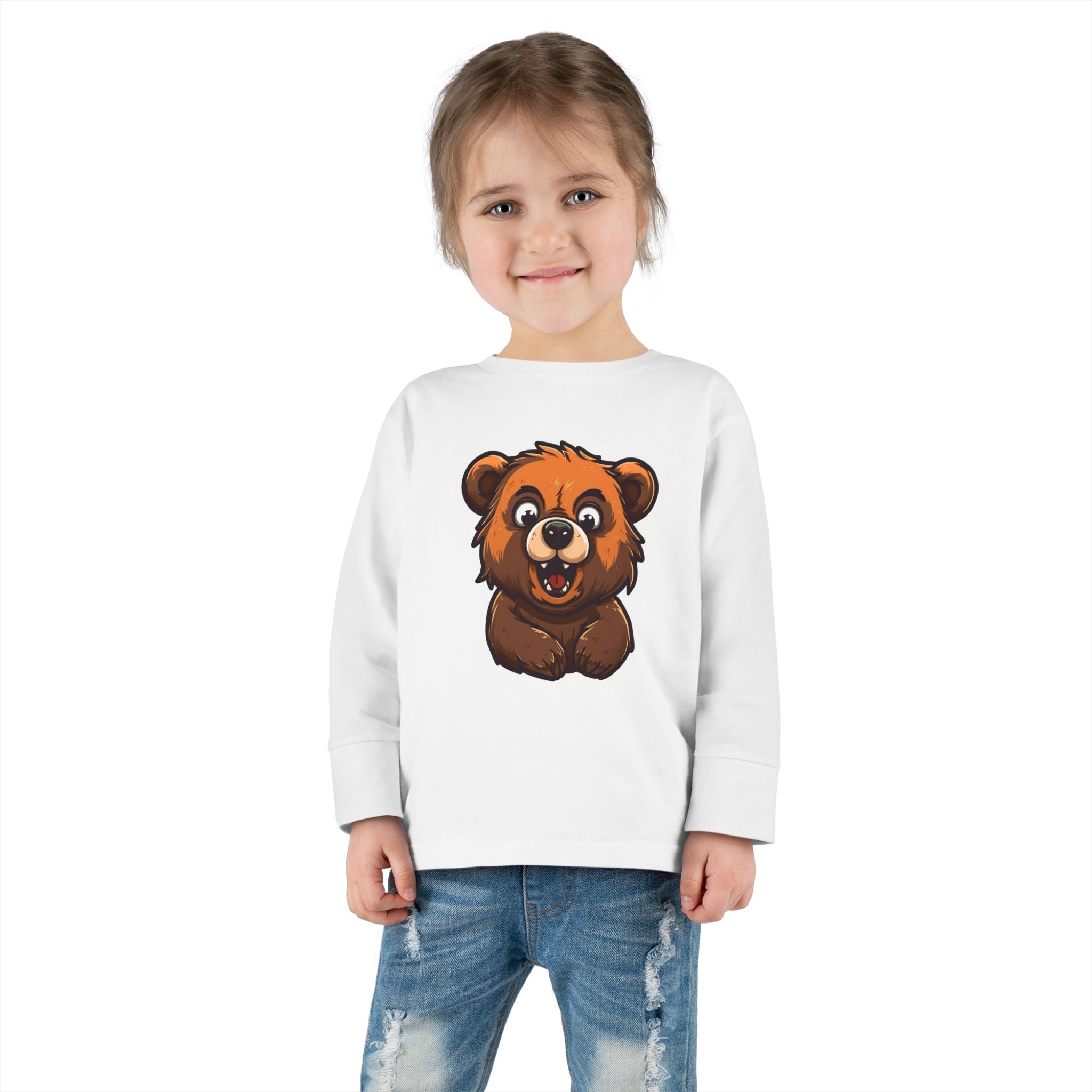 Toddler Long Sleeve Tee - Grizzly Bear Cub