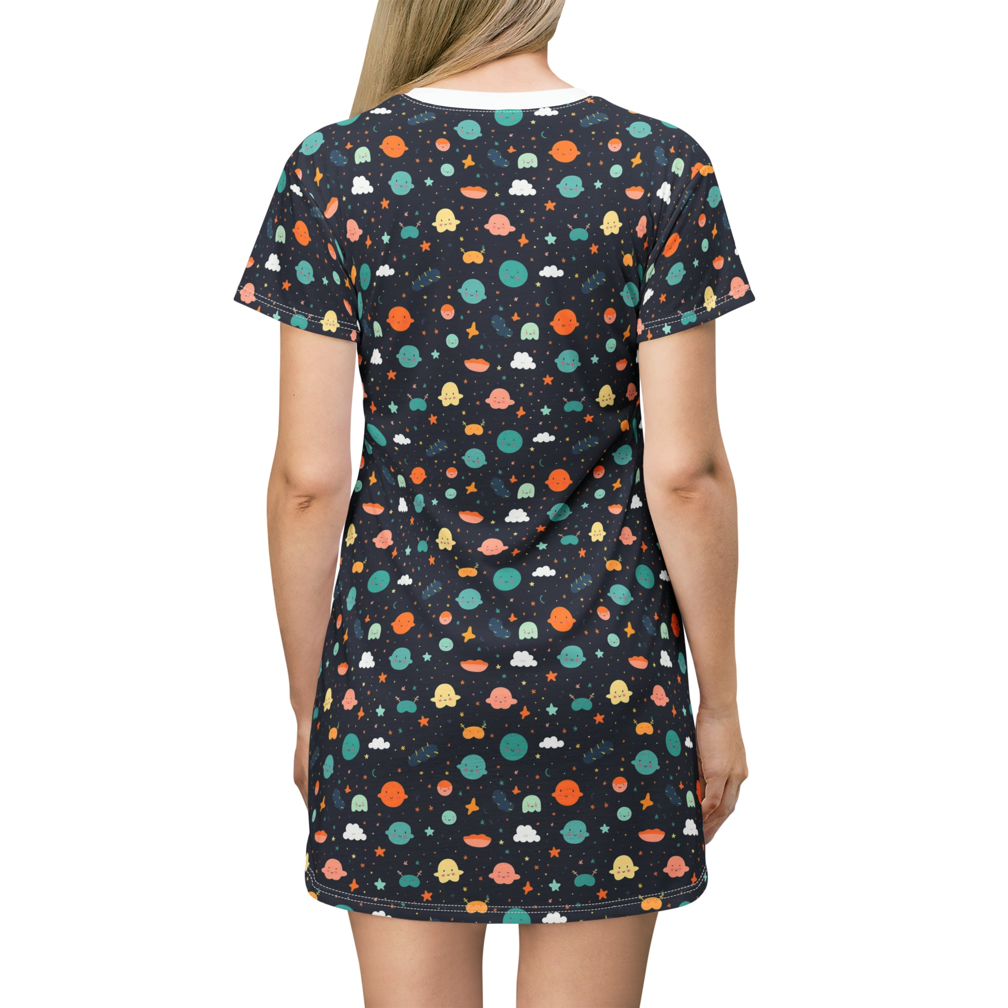 T-Shirt Dress (AOP) - Adorable Seamless Design 01