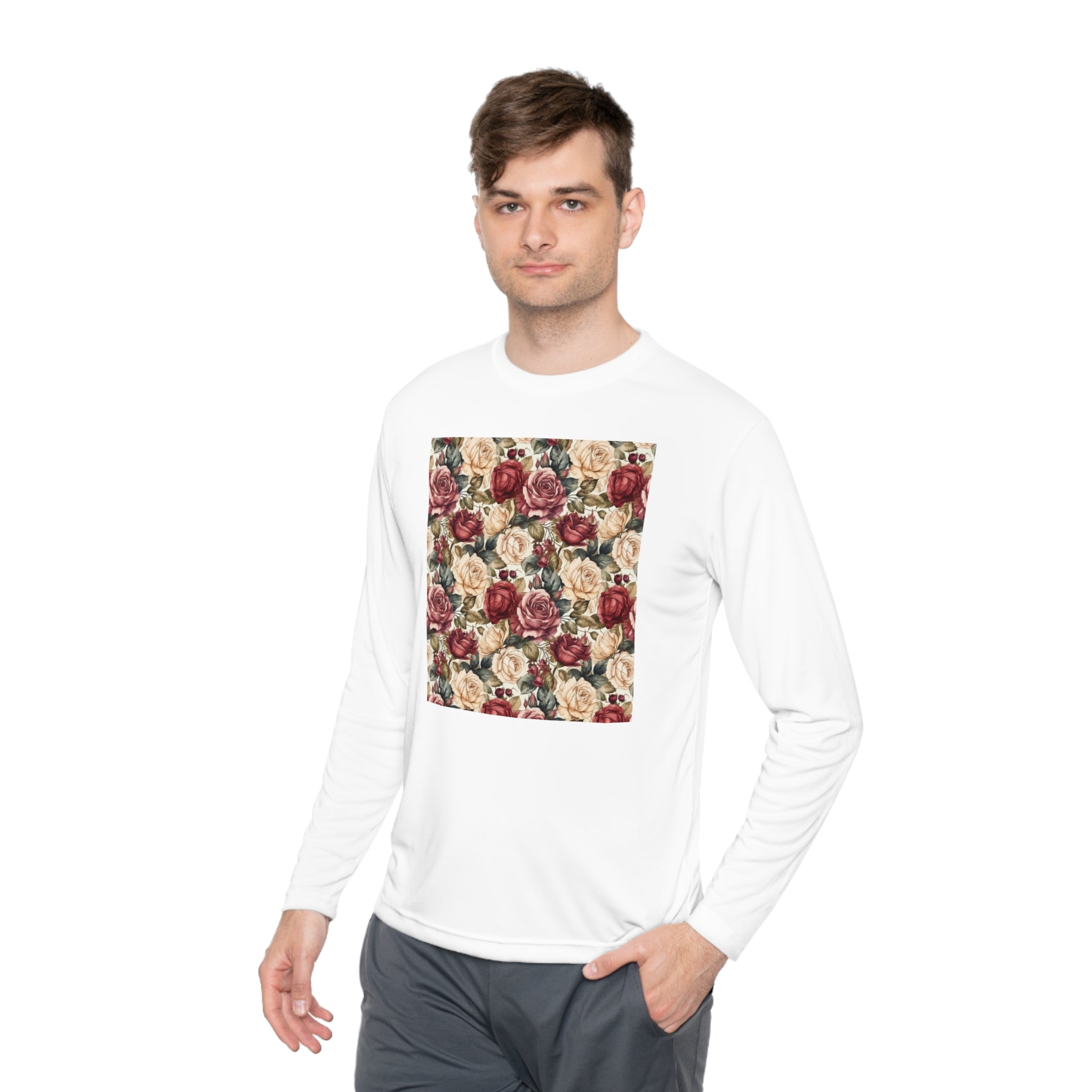 Unisex Lightweight Long Sleeve Tee (AOP) - Abstract Designs 14
