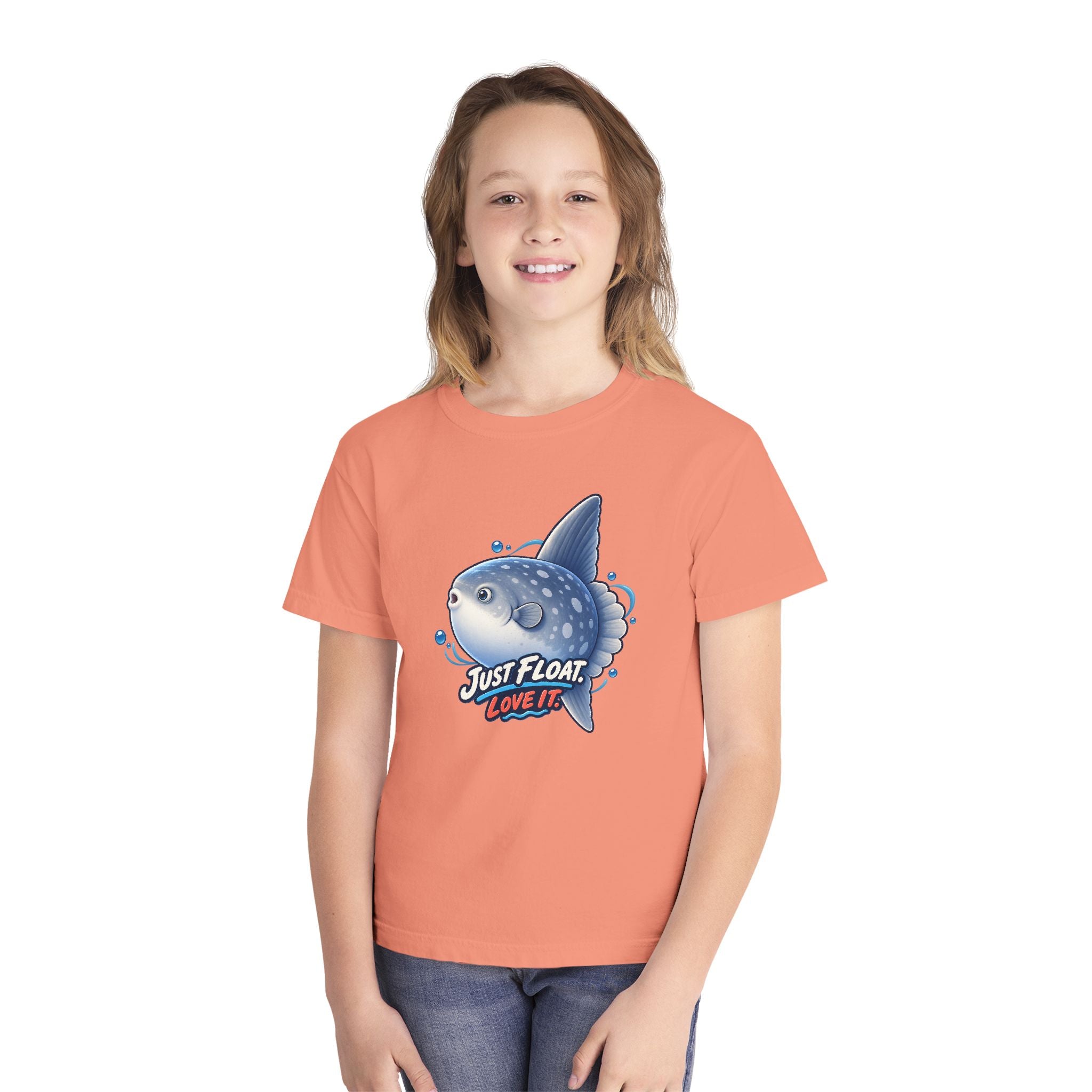 Youth Midweight Cotton Tee - Sunfish drifting