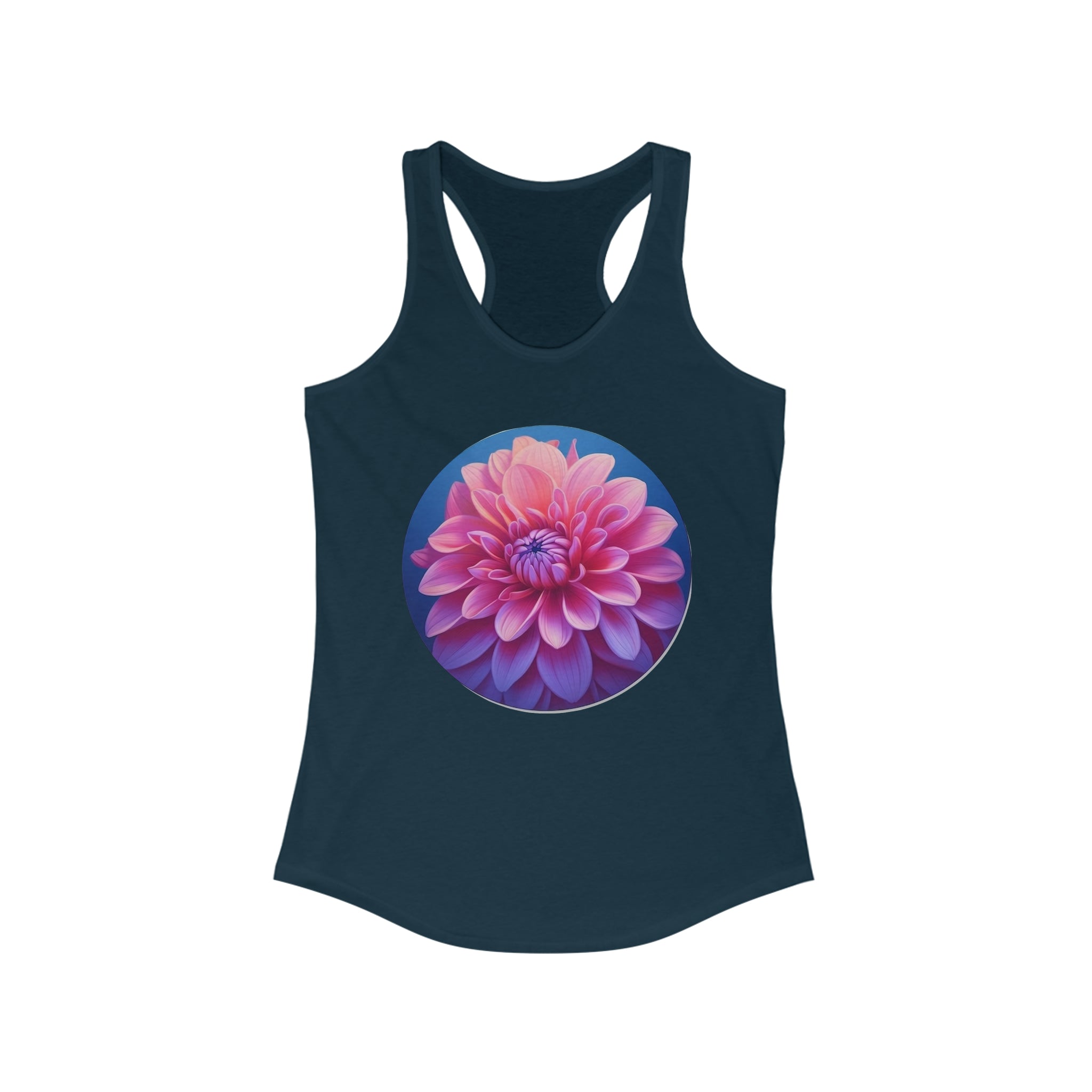 Women's Ideal Racerback Tank - Flowers - Dahlia