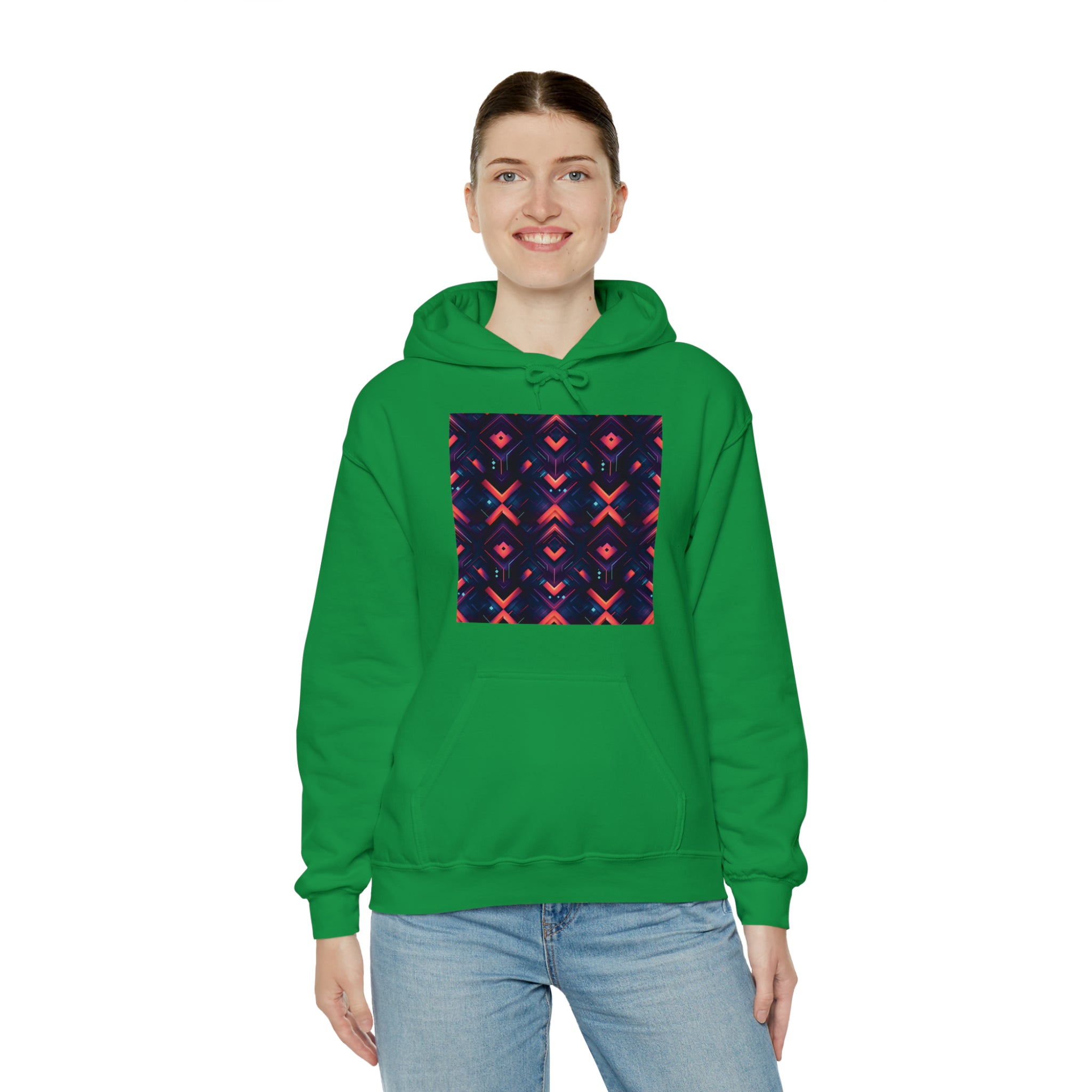 Unisex Heavy Blend™ Hooded Sweatshirt - Abstract Neon Designs 03