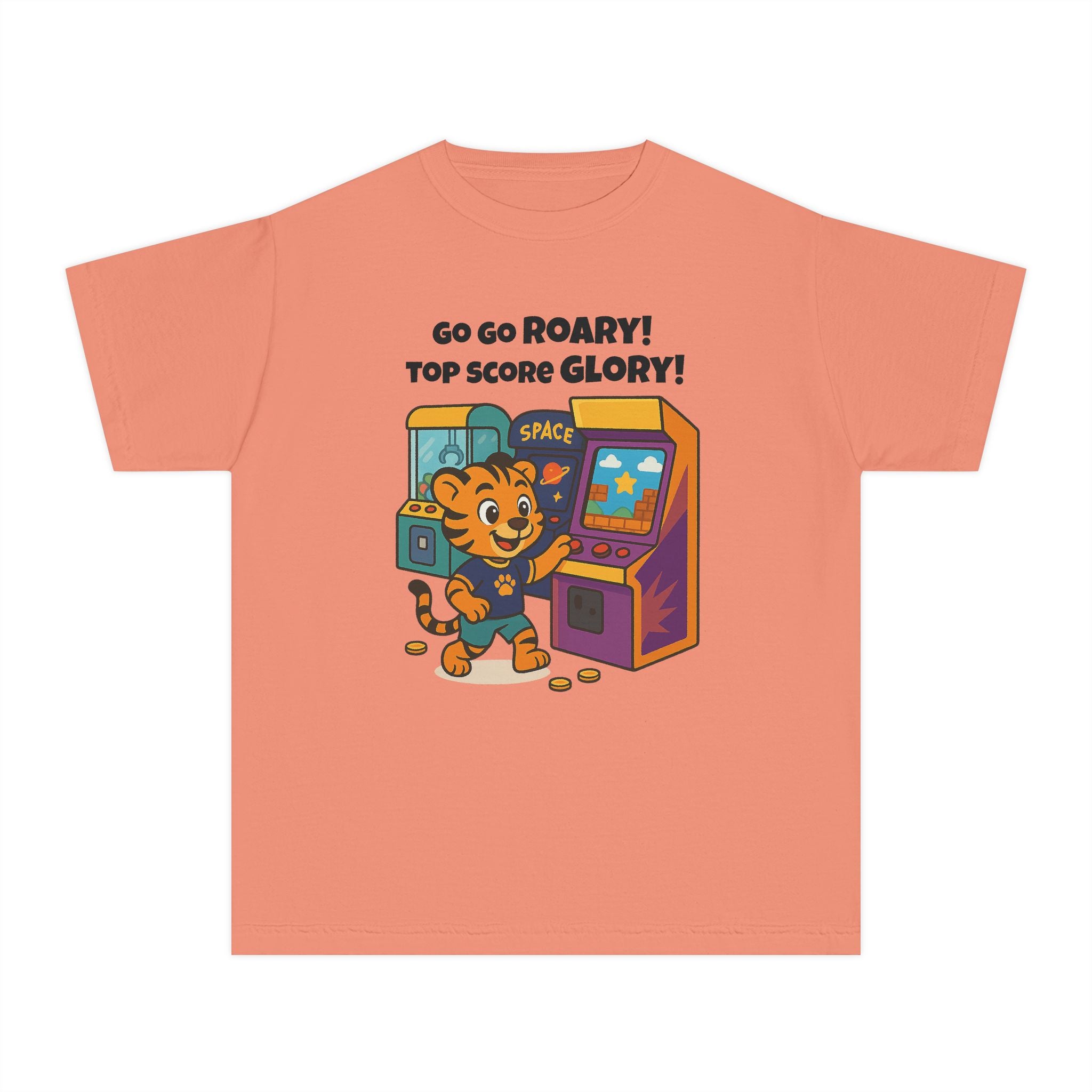 Youth Midweight Cotton Tee - Roary's Adventures at the Arcade