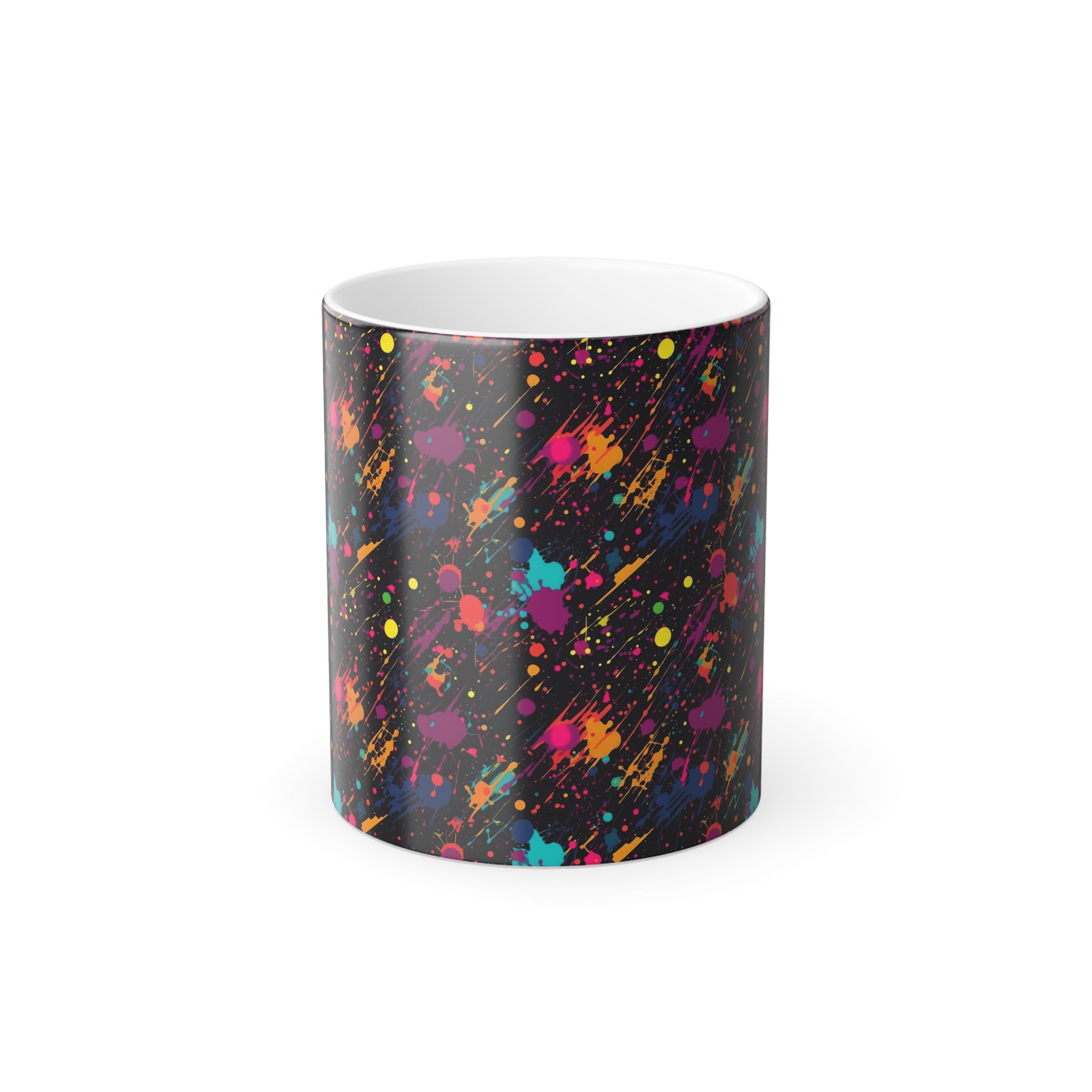 Color-Changing Mug, 11oz — Abstract Color Splatter