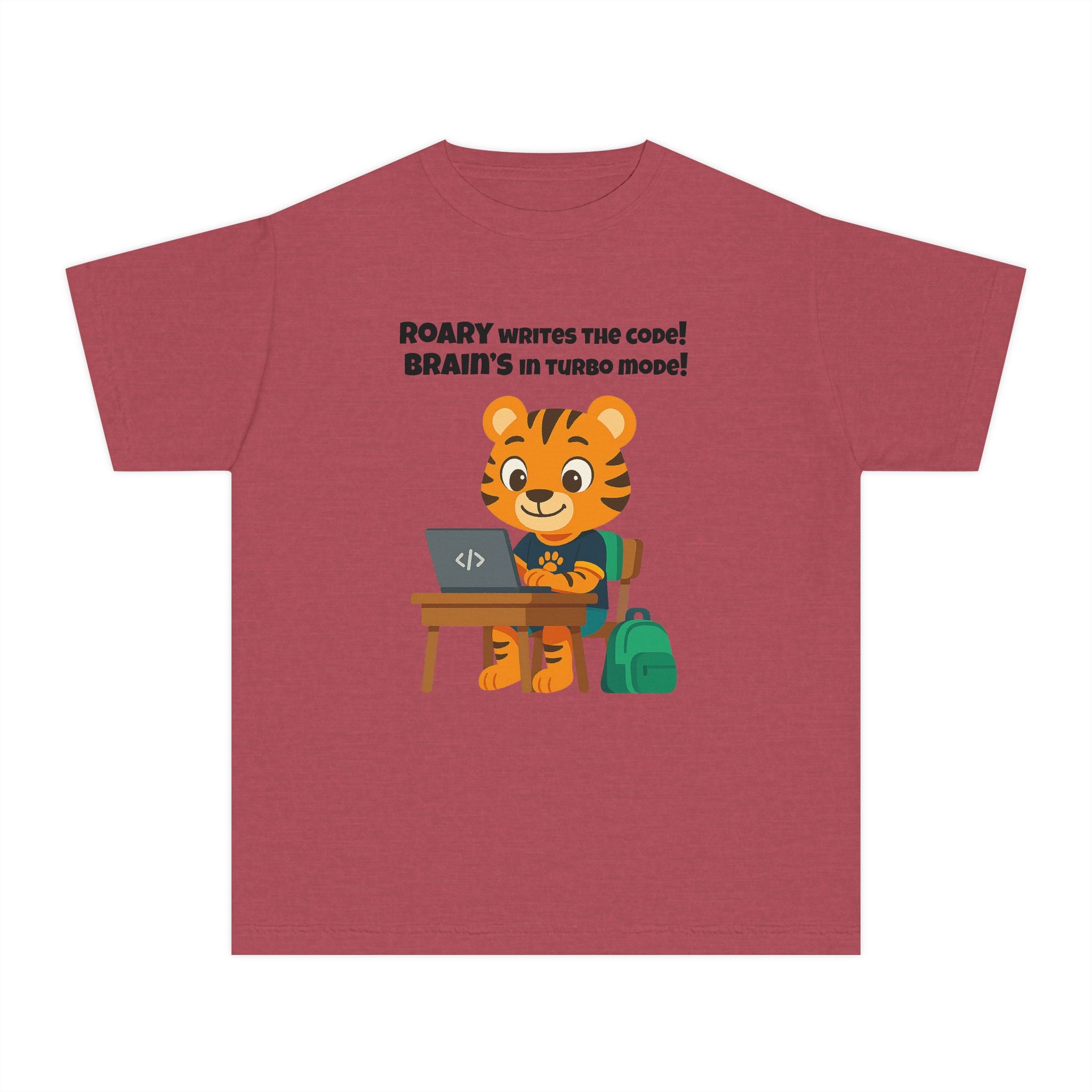 Youth Midweight Cotton Tee - Roary's Coding Time