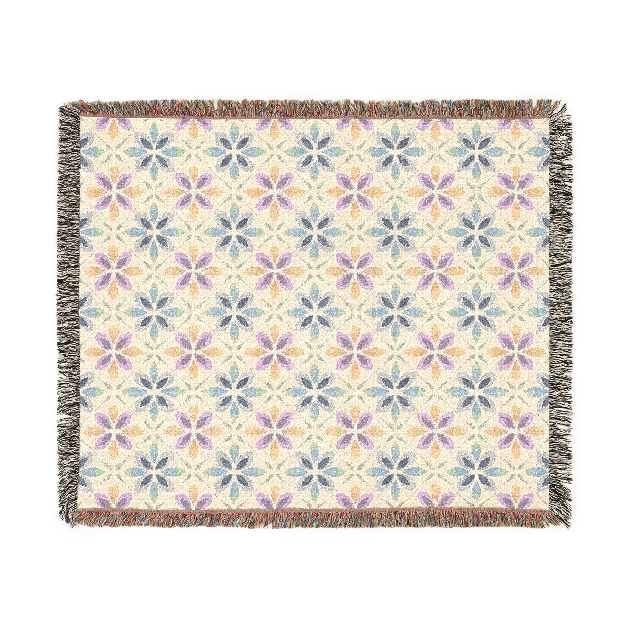 Woven Throw Blanket — Reversible Cozy Check Pattern for Living Room & Cabin - Design 10