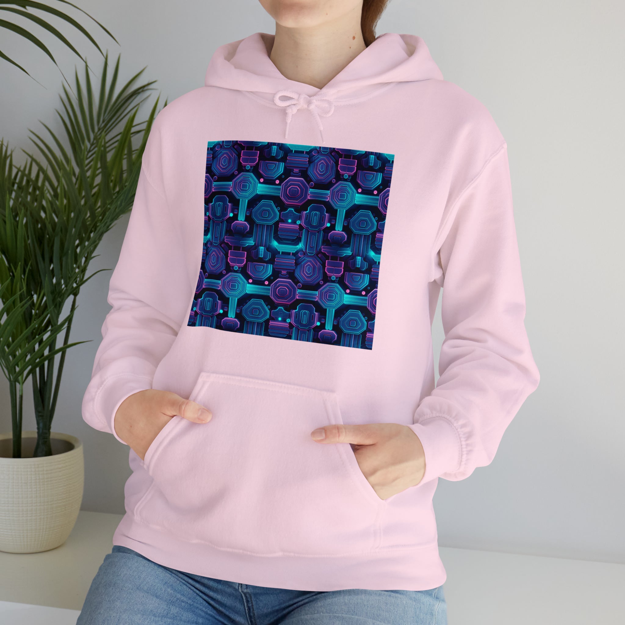 Unisex Heavy Blend™ Hooded Sweatshirt - Abstract Neon Designs 02